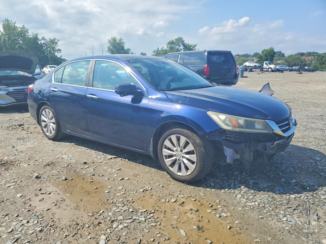 2015 Honda Accord Exl Синий vin: 1HGCR2F82FA149803