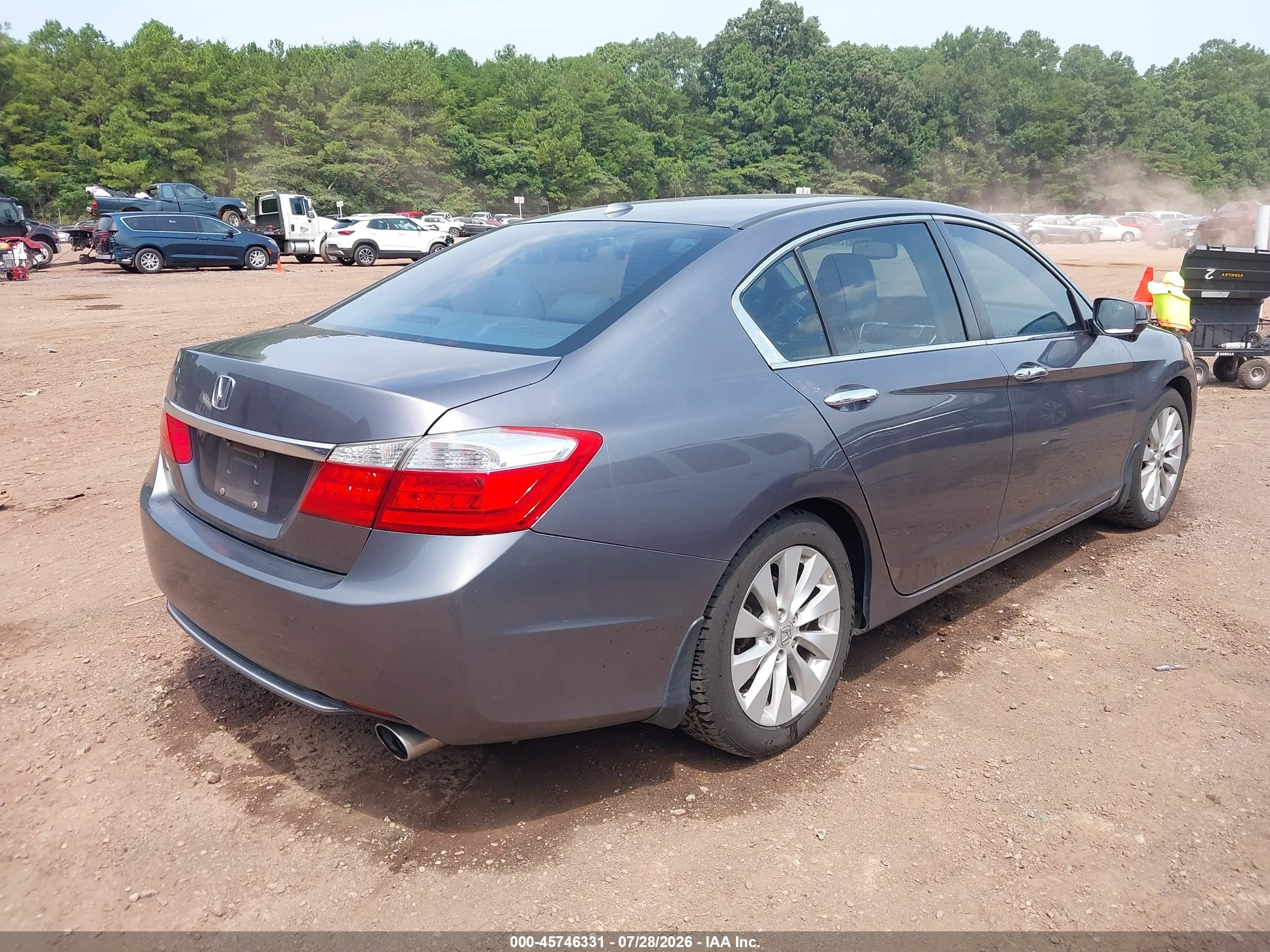 2015 Honda Accord Ex-l Gray vin: 1HGCR2F82FA174636