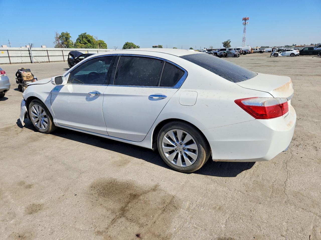 2015 Honda Accord Exl White vin: 1HGCR2F82FA175480