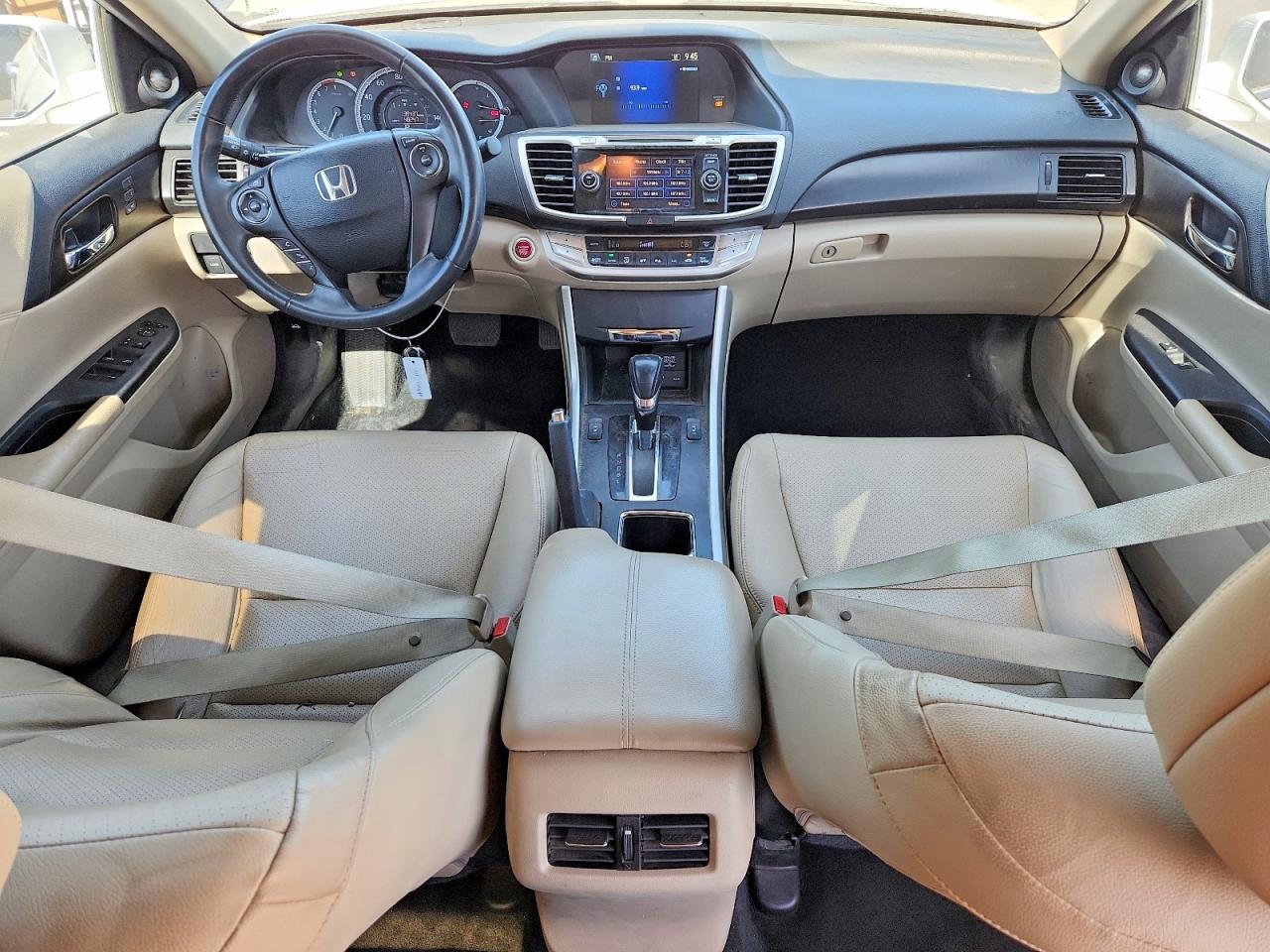 2015 Honda Accord Exl White vin: 1HGCR2F82FA175480