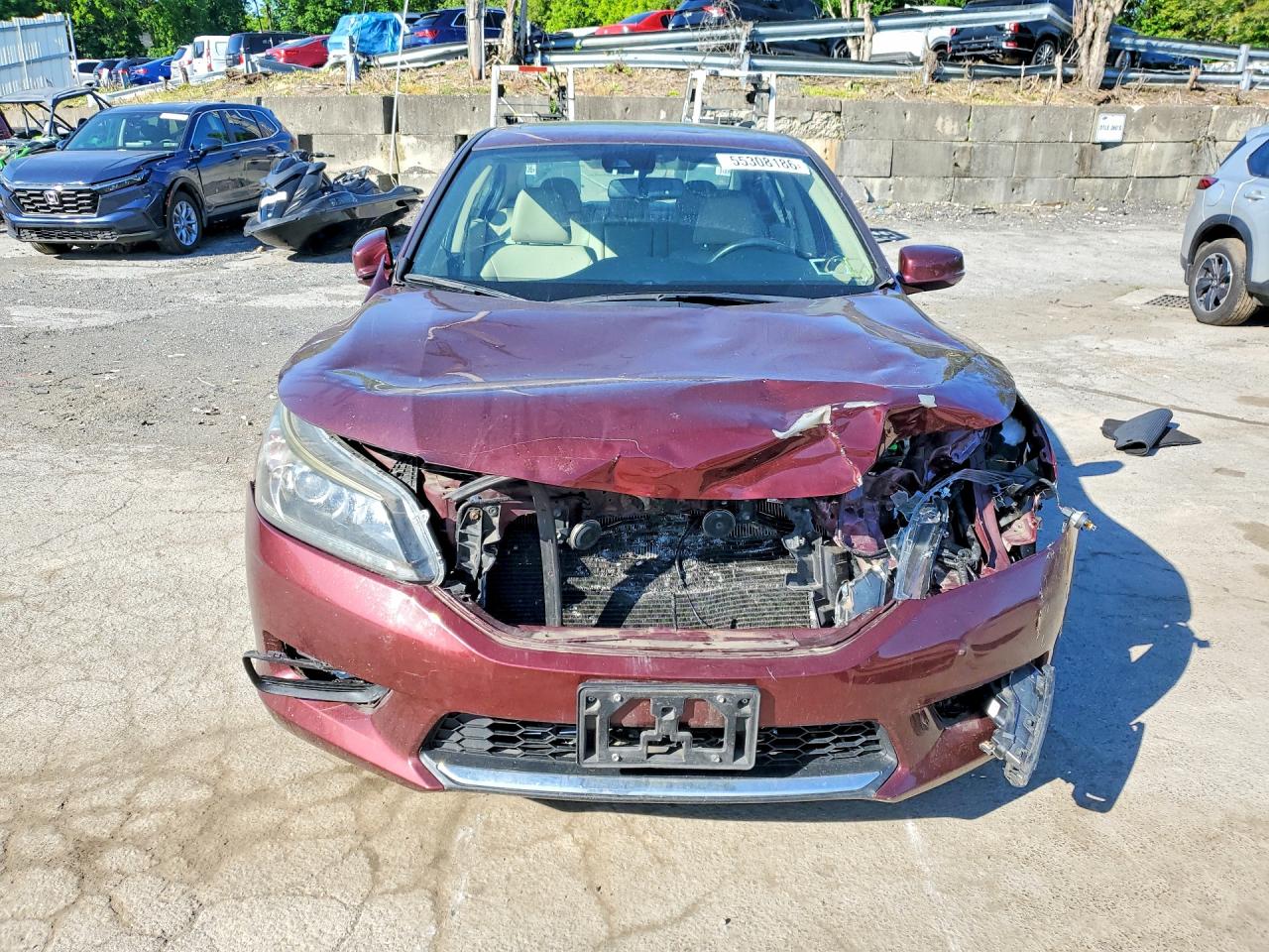 2015 Honda Accord Exl Burgundy vin: 1HGCR2F82FA234088