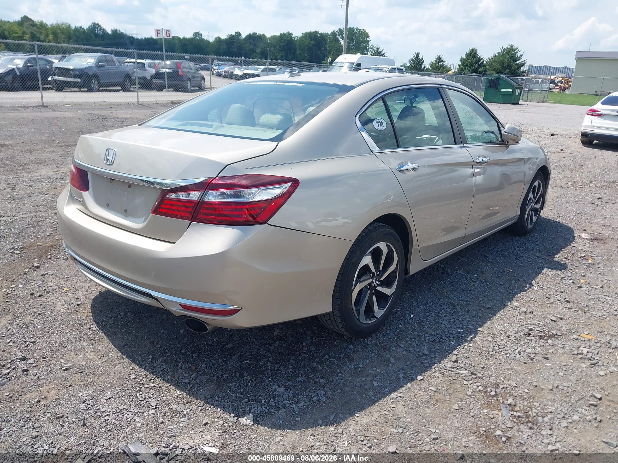 2016 Honda Accord Ex-l Желто-коричневый vin: 1HGCR2F82GA035589