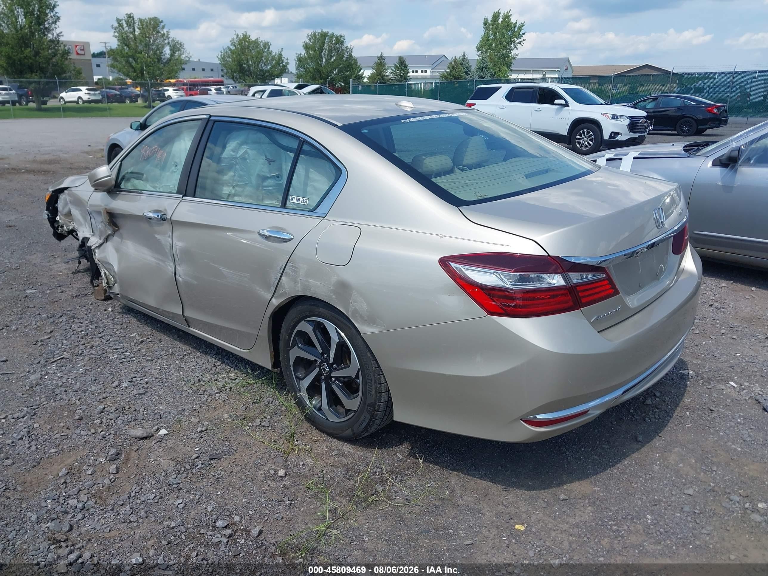2016 Honda Accord Ex-l Желто-коричневый vin: 1HGCR2F82GA035589