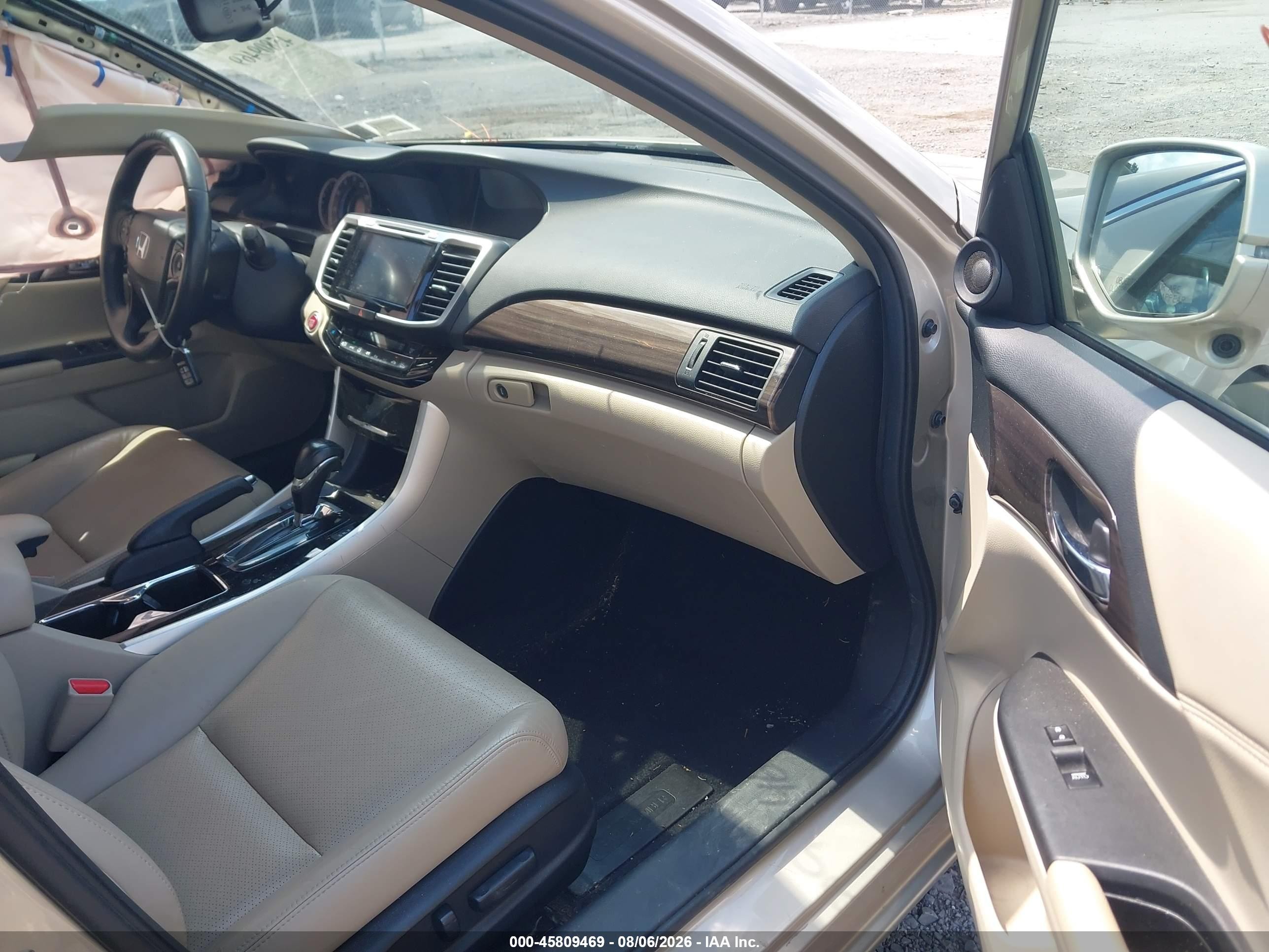 2016 Honda Accord Ex-l Желто-коричневый vin: 1HGCR2F82GA035589