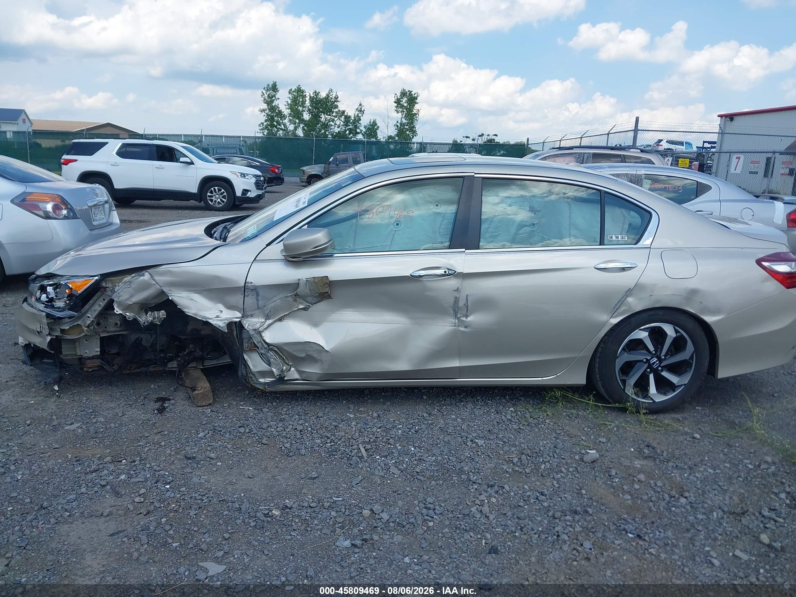 2016 Honda Accord Ex-l Желто-коричневый vin: 1HGCR2F82GA035589