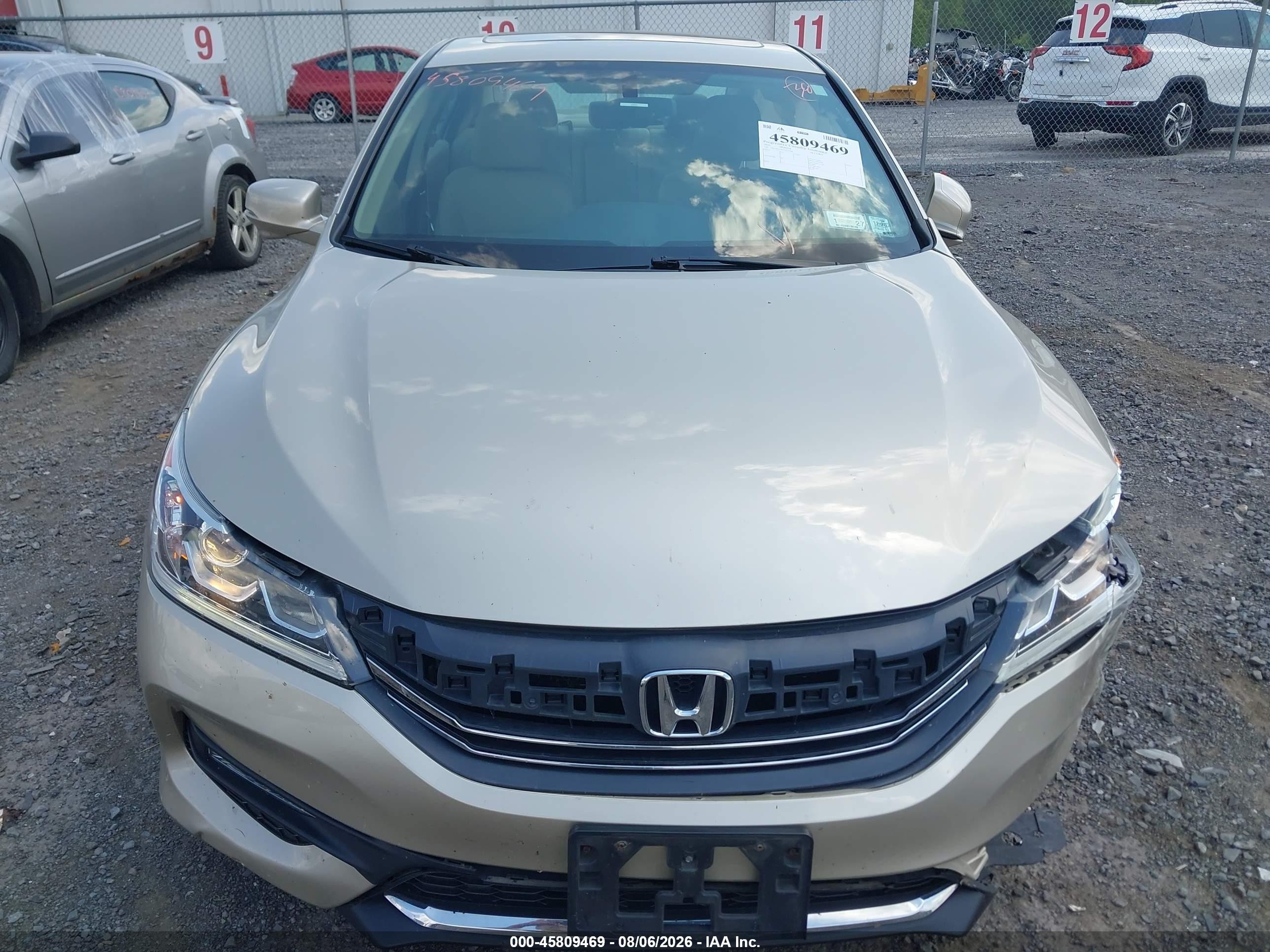 2016 Honda Accord Ex-l Желто-коричневый vin: 1HGCR2F82GA035589