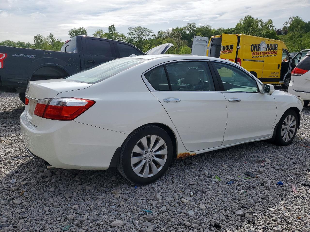 2013 Honda Accord Exl White vin: 1HGCR2F83DA004556