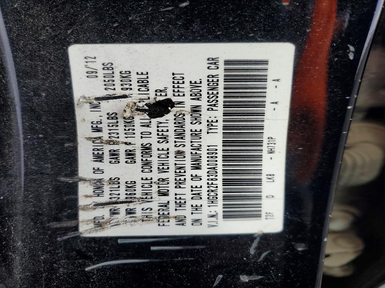 2013 Honda Accord Exl Black vin: 1HGCR2F83DA008901