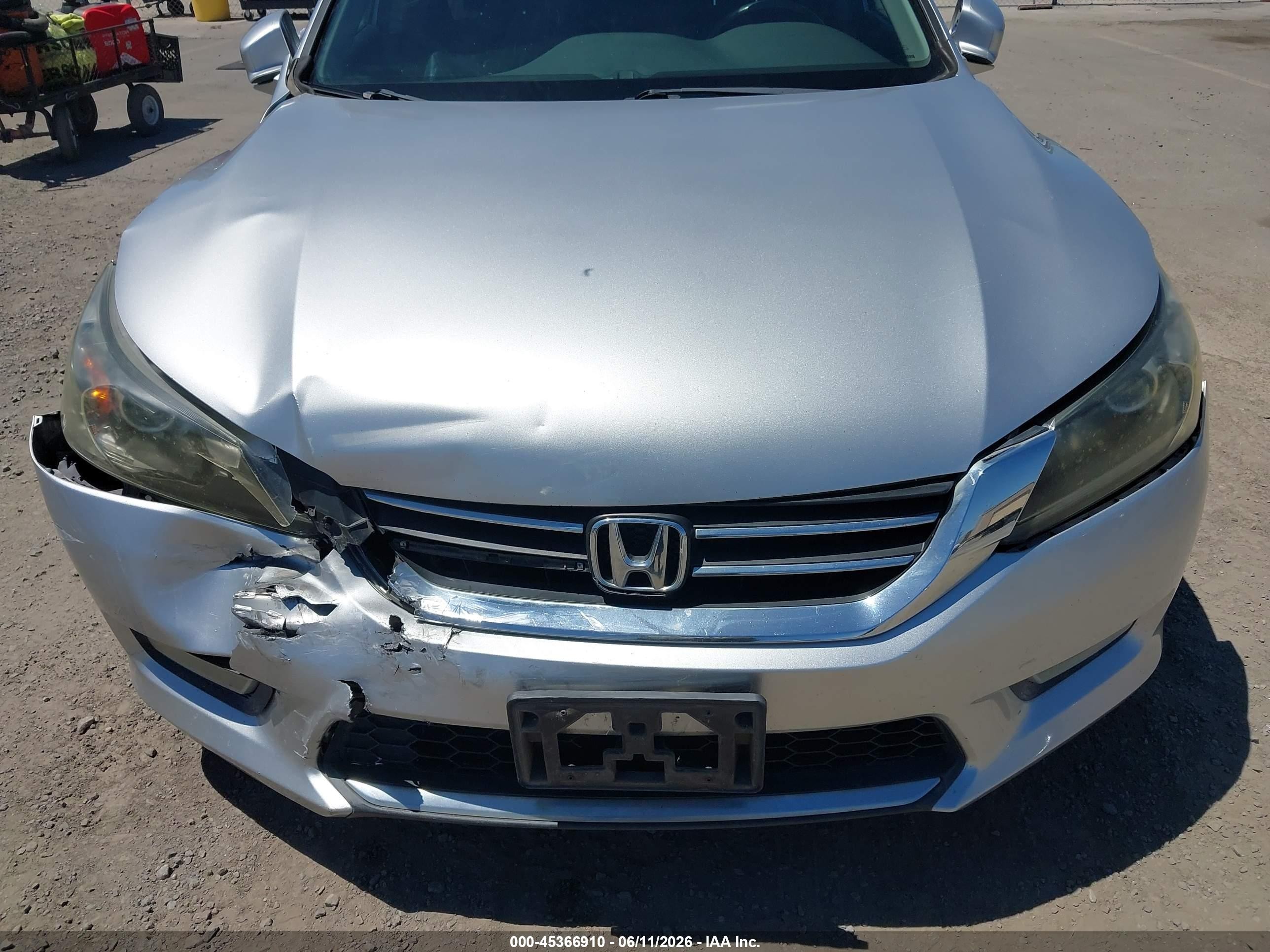2013 Honda Accord Ex-l Silver vin: 1HGCR2F83DA009658