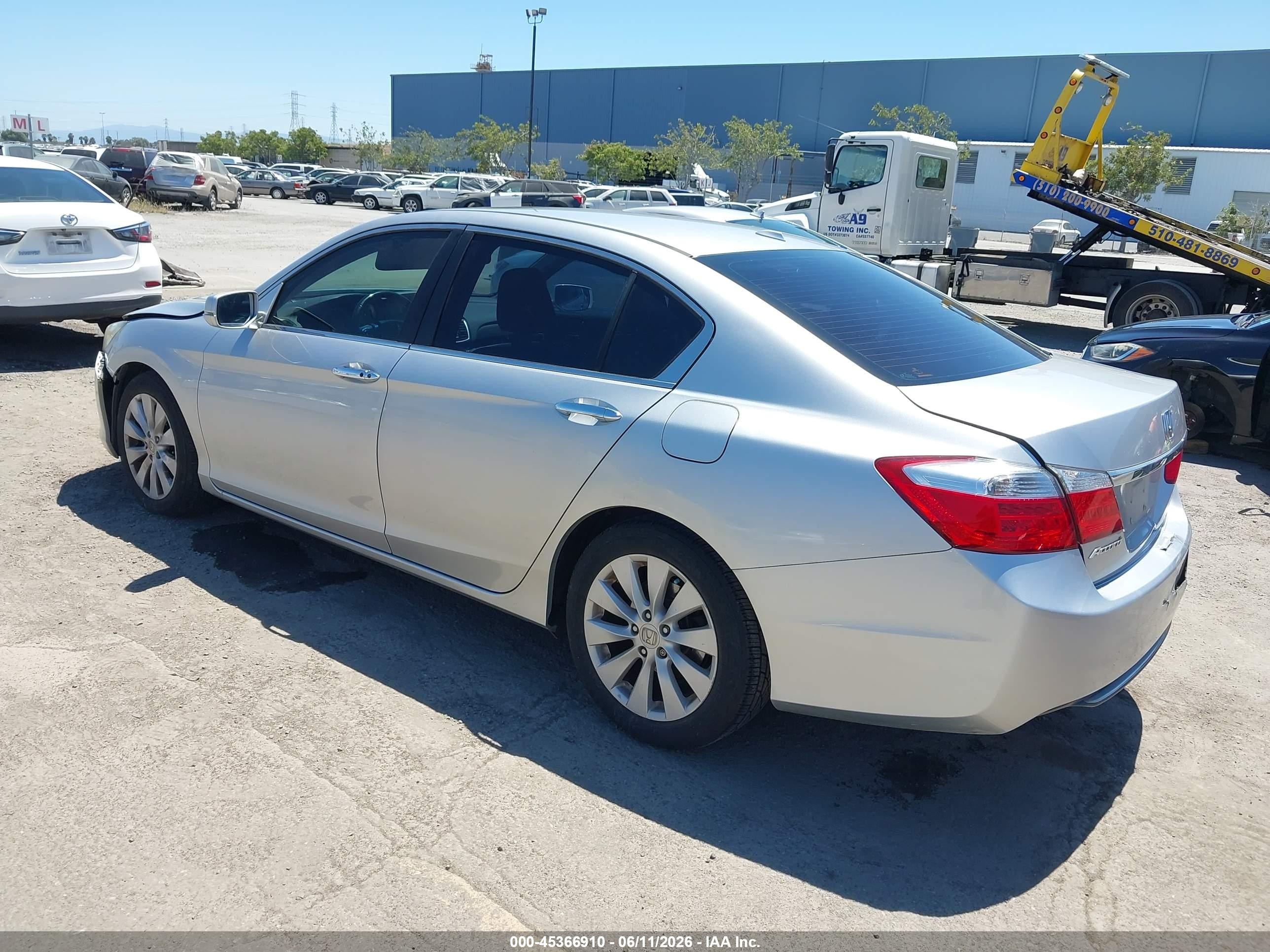 2013 Honda Accord Ex-l Silver vin: 1HGCR2F83DA009658