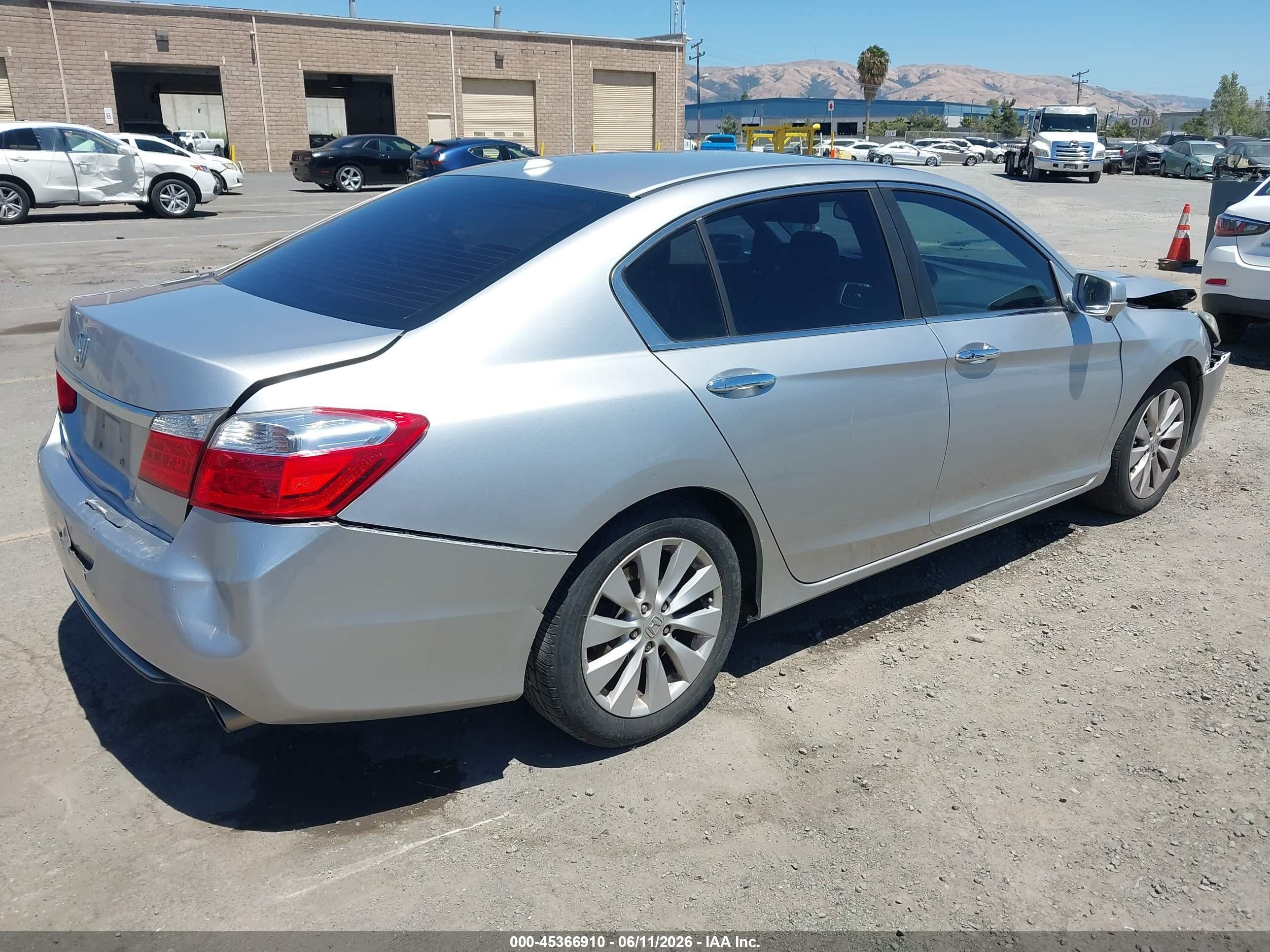 2013 Honda Accord Ex-l Silver vin: 1HGCR2F83DA009658