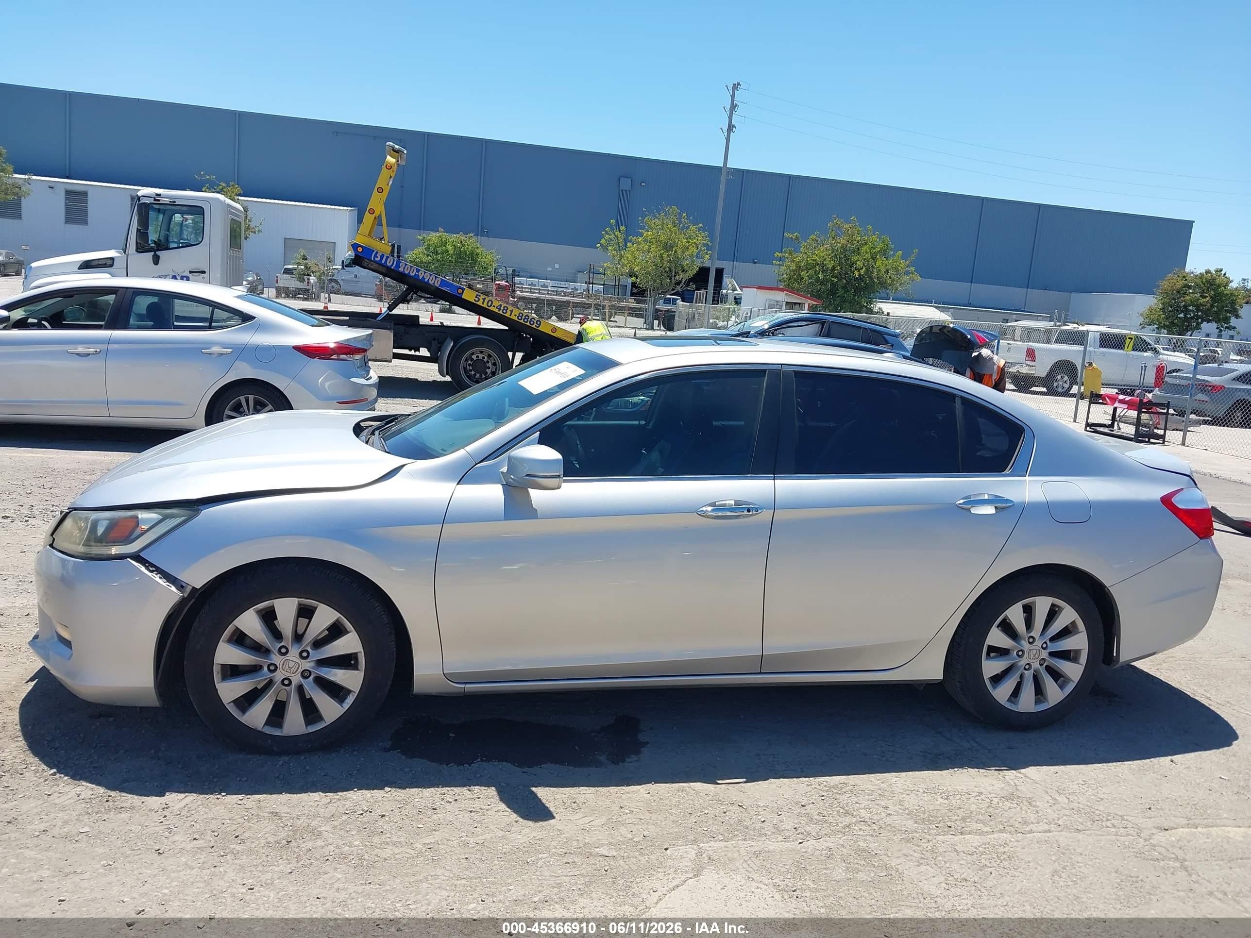 2013 Honda Accord Ex-l Silver vin: 1HGCR2F83DA009658