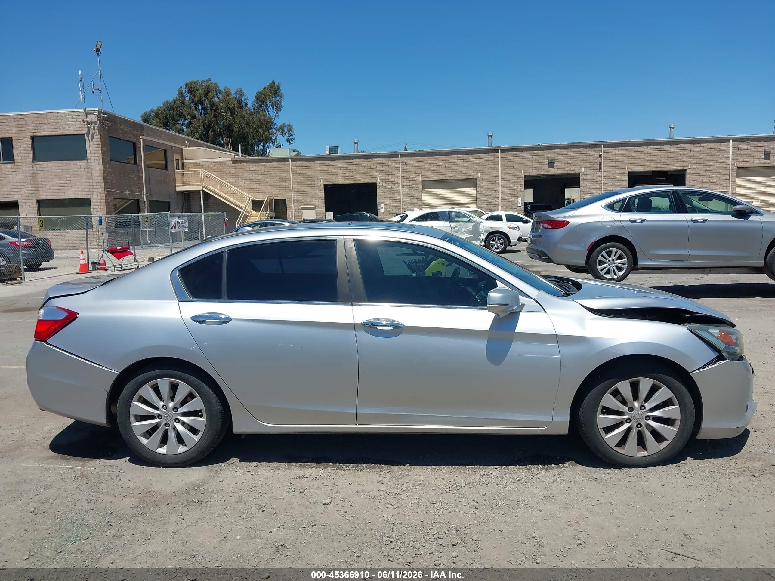 2013 Honda Accord Ex-l Silver vin: 1HGCR2F83DA009658