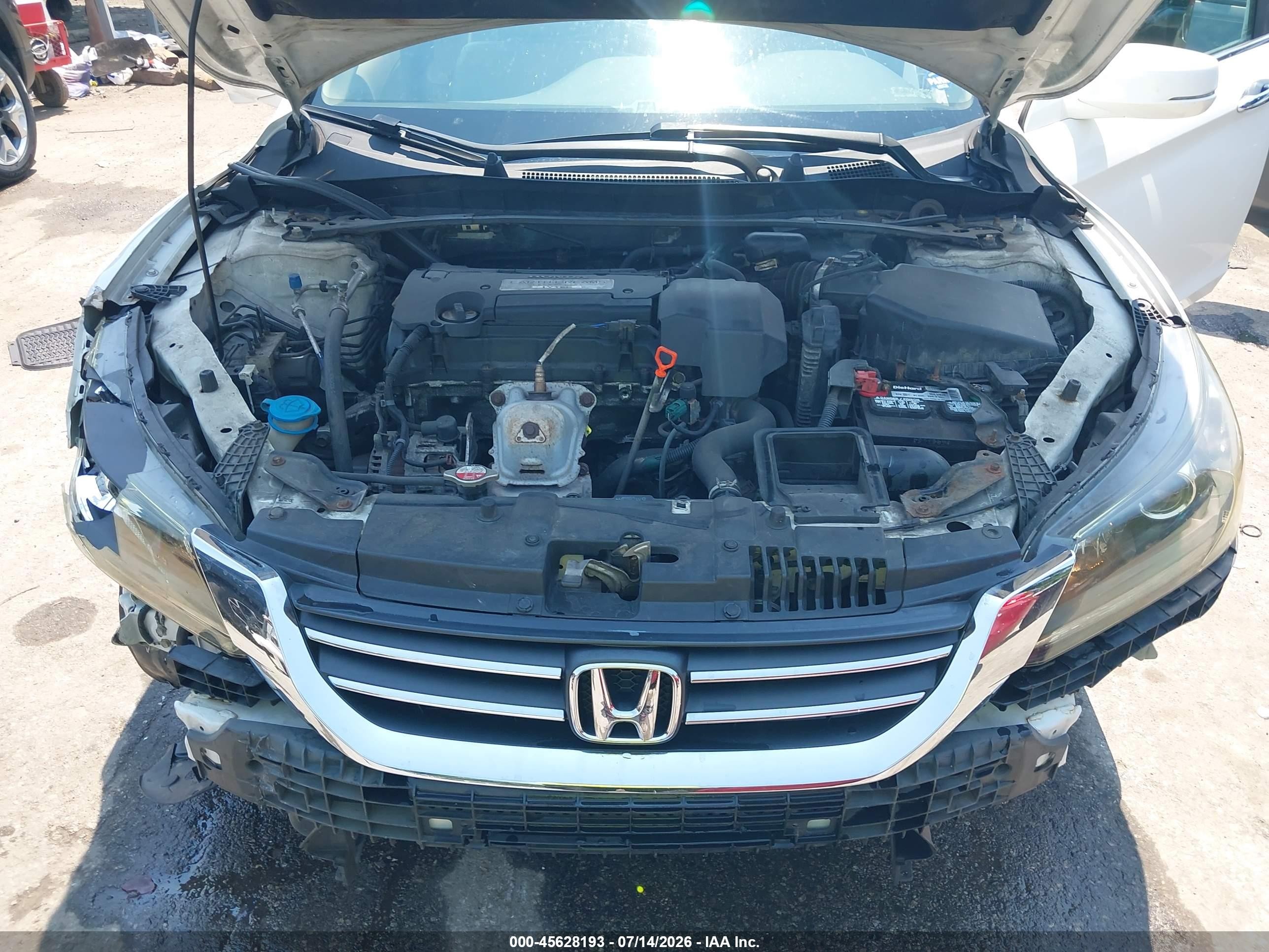 2013 Honda Accord Ex-l White vin: 1HGCR2F83DA018716