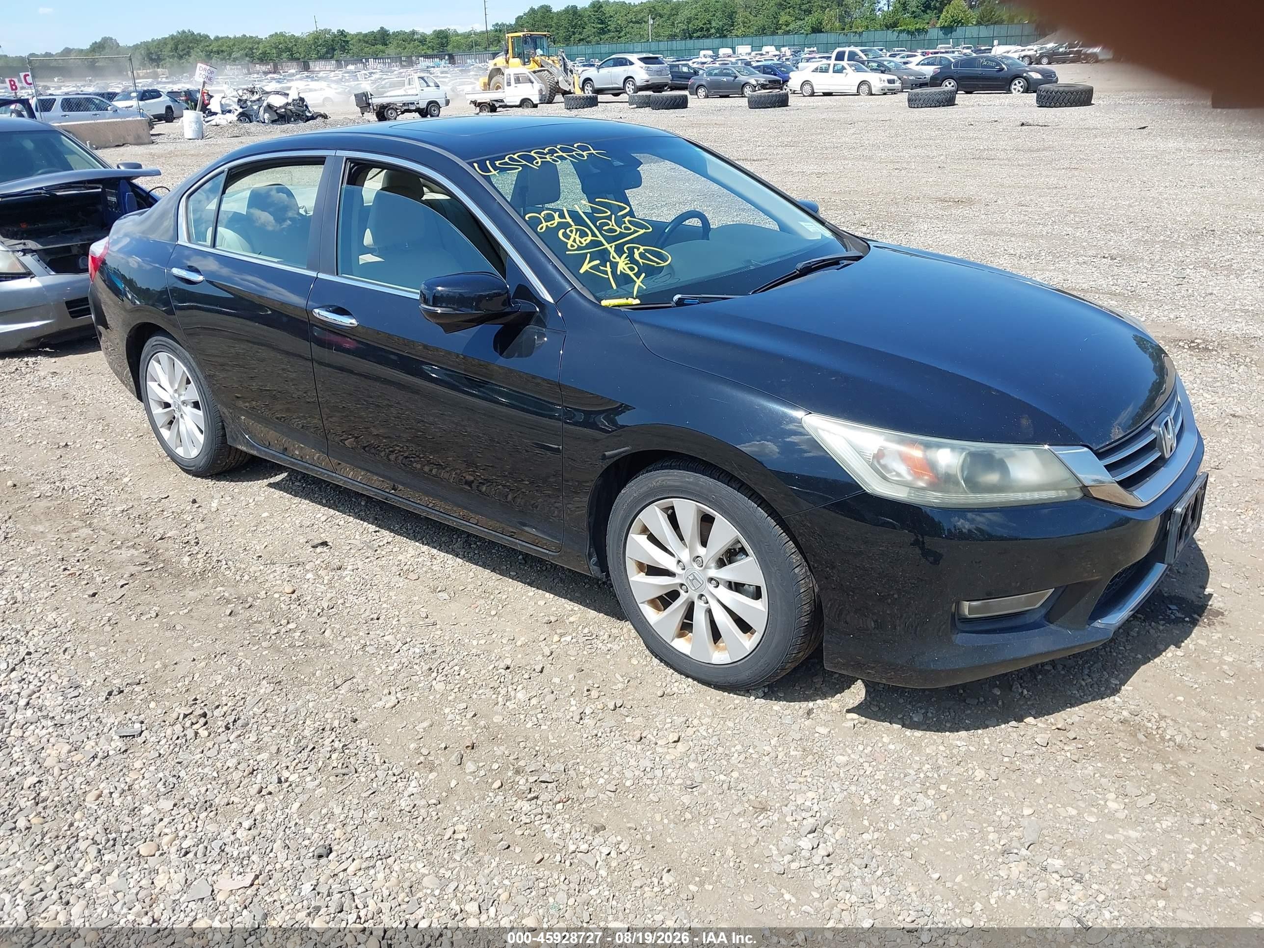 2013 Honda Accord Ex-l Black vin: 1HGCR2F83DA035466