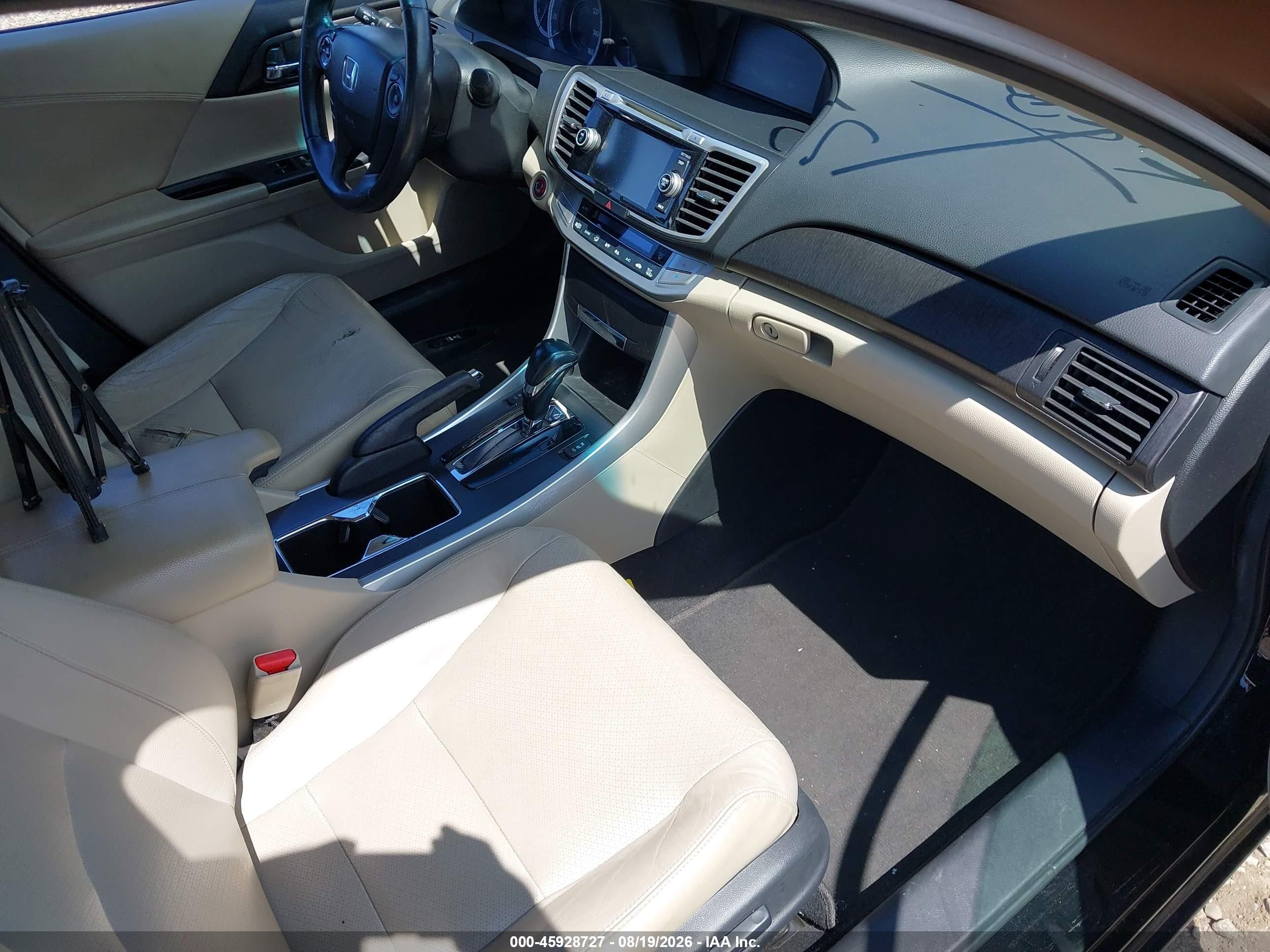 2013 Honda Accord Ex-l Black vin: 1HGCR2F83DA035466