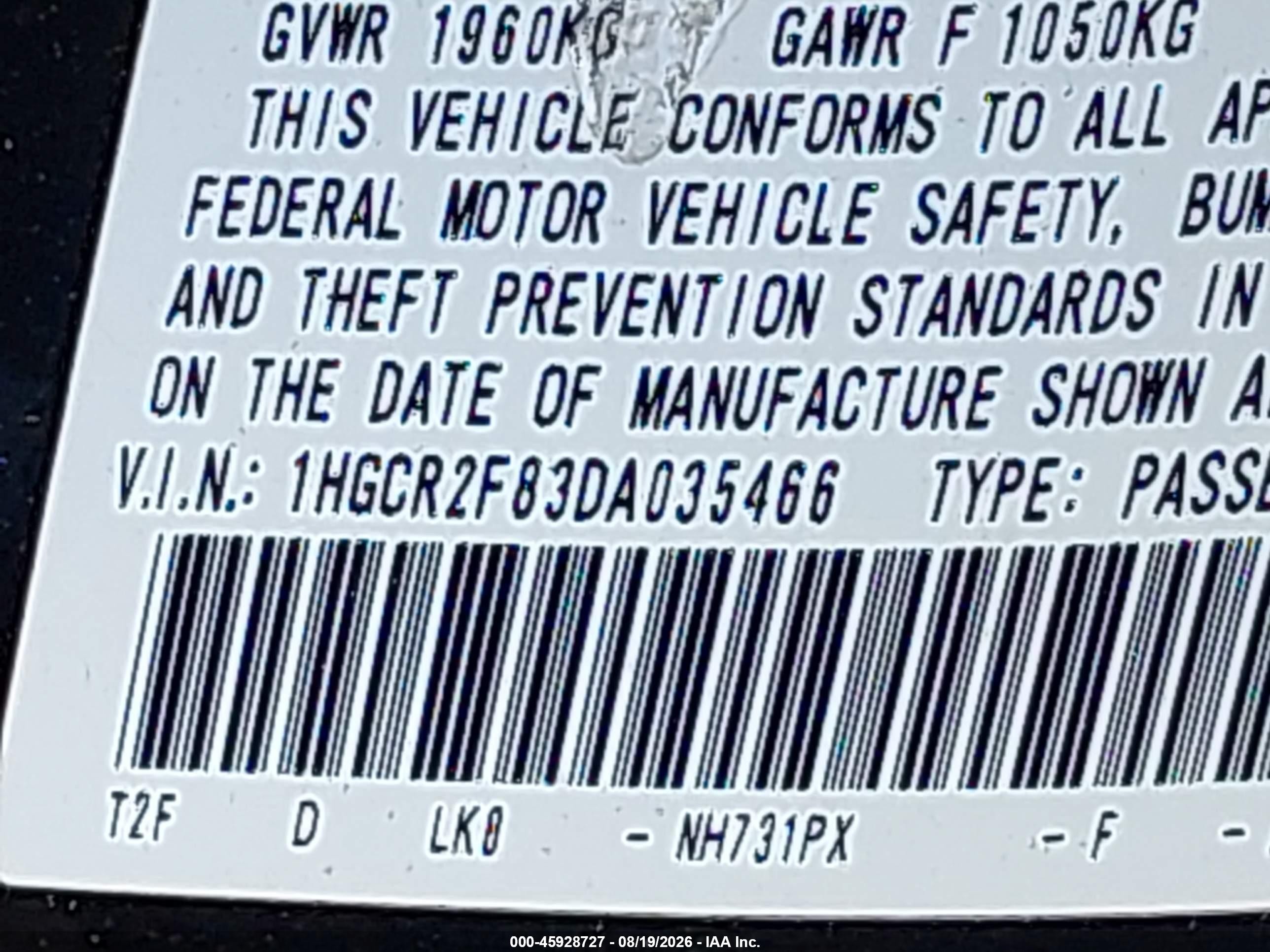 2013 Honda Accord Ex-l Black vin: 1HGCR2F83DA035466
