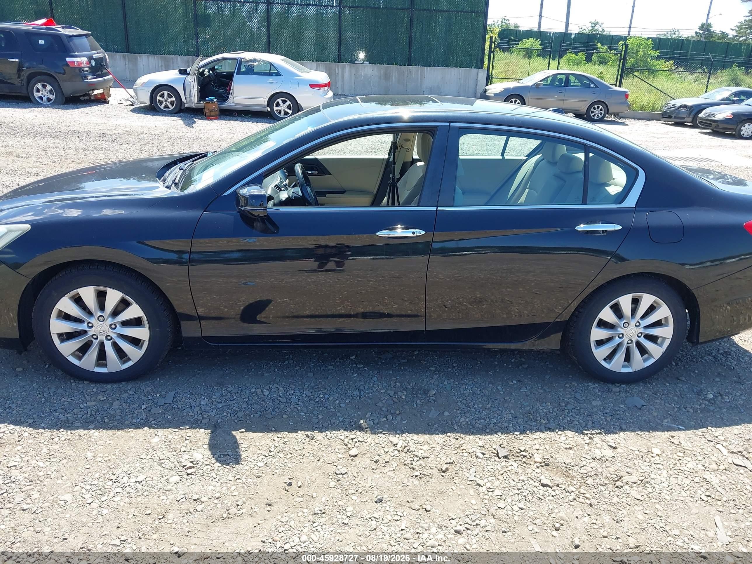 2013 Honda Accord Ex-l Black vin: 1HGCR2F83DA035466