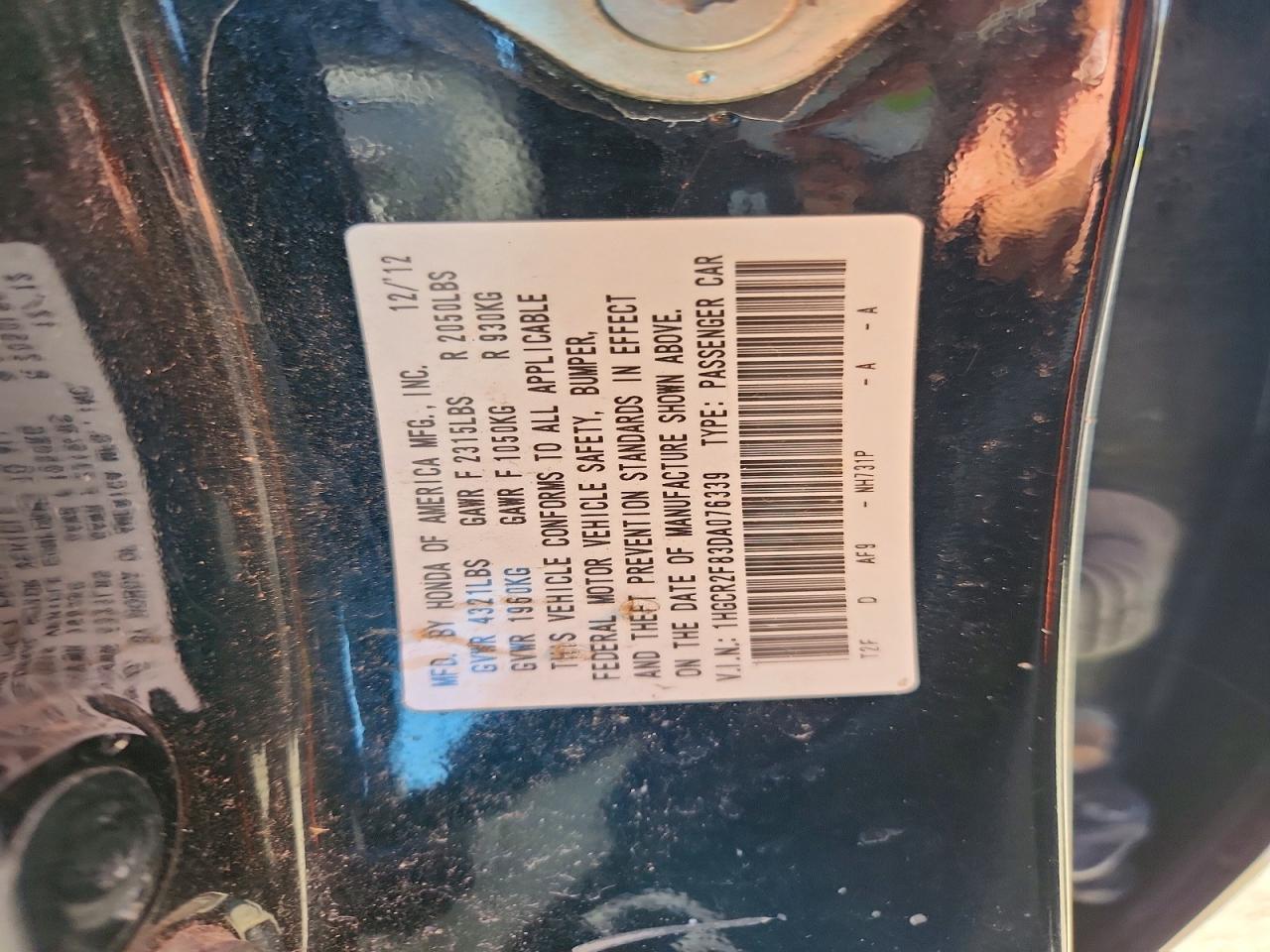 2013 Honda Accord Exl Black vin: 1HGCR2F83DA076339