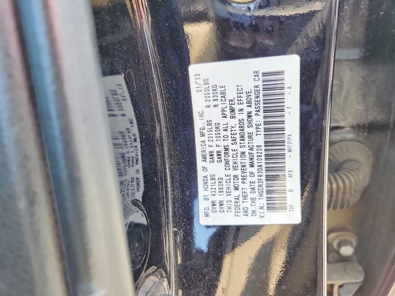 2013 Honda Accord Exl Black vin: 1HGCR2F83DA109209