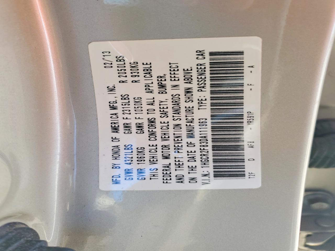 2013 Honda Accord Exl Gold vin: 1HGCR2F83DA111963