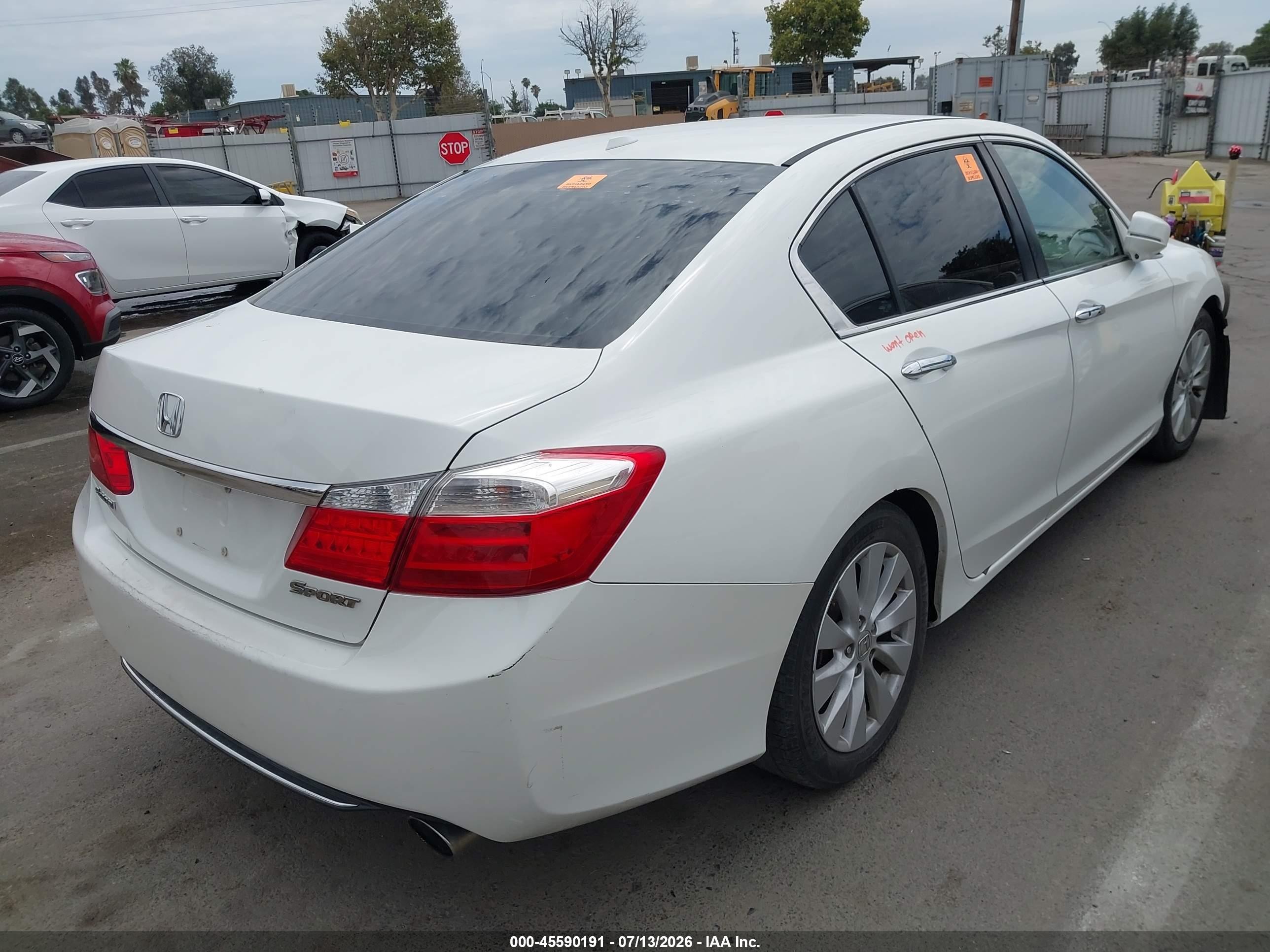 2013 Honda Accord Ex-l White vin: 1HGCR2F83DA115155