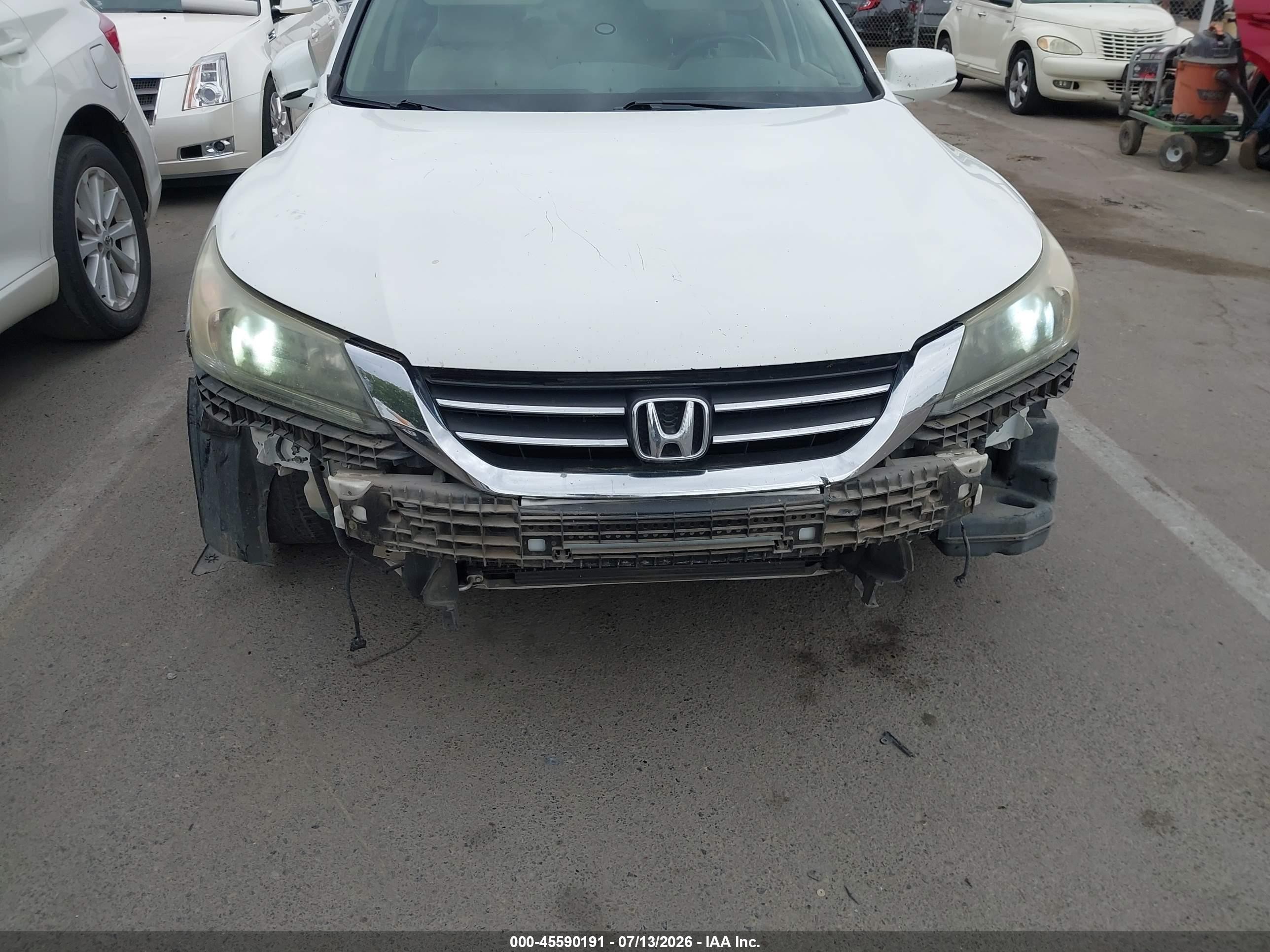 2013 Honda Accord Ex-l White vin: 1HGCR2F83DA115155