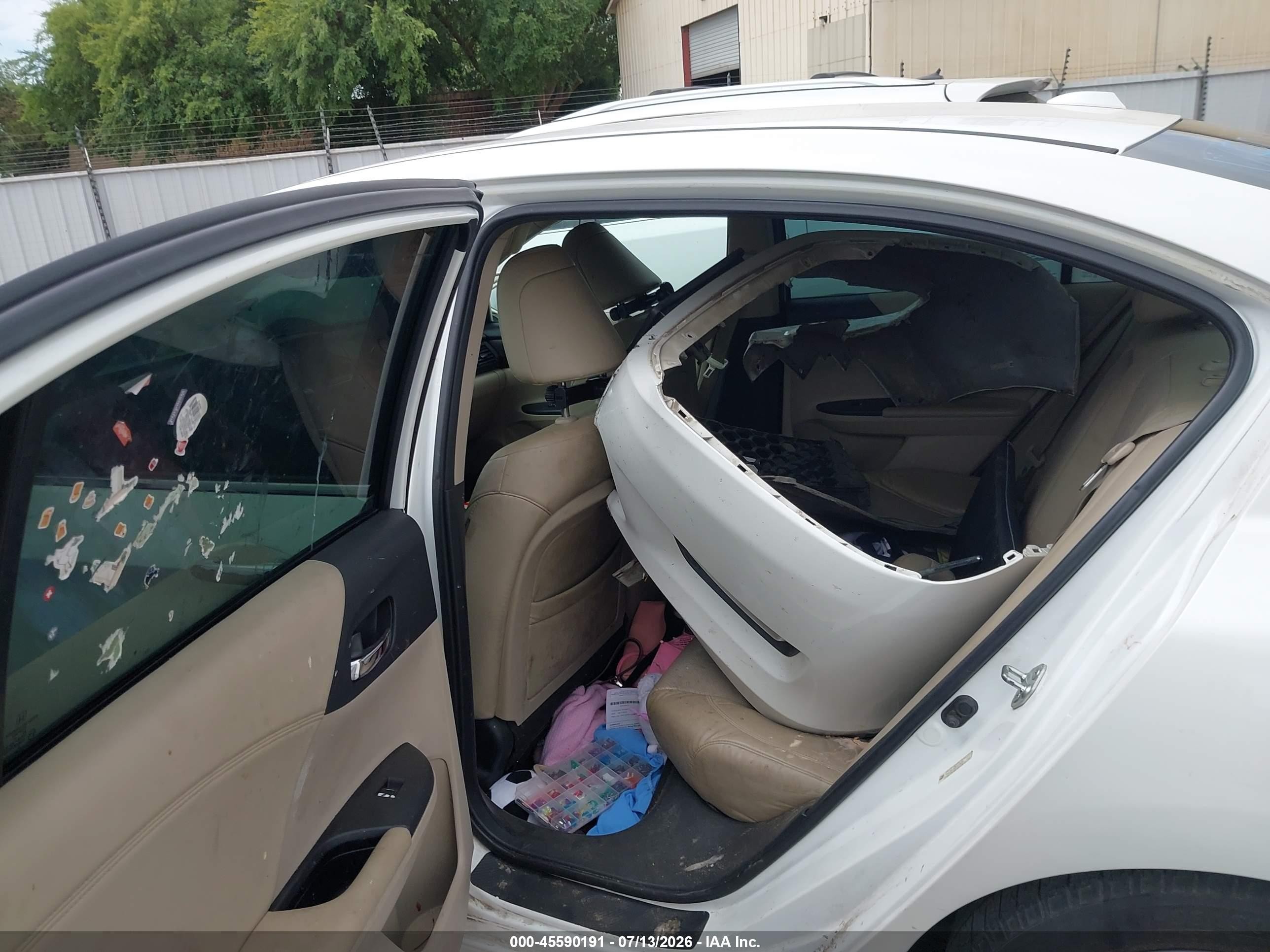 2013 Honda Accord Ex-l White vin: 1HGCR2F83DA115155