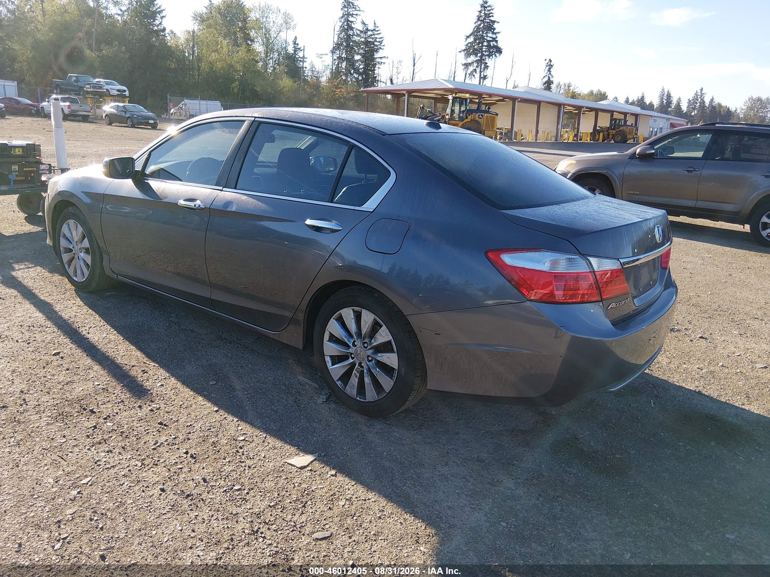 2013 Honda Accord Sdn Ex-l Gray vin: 1HGCR2F83DA158670