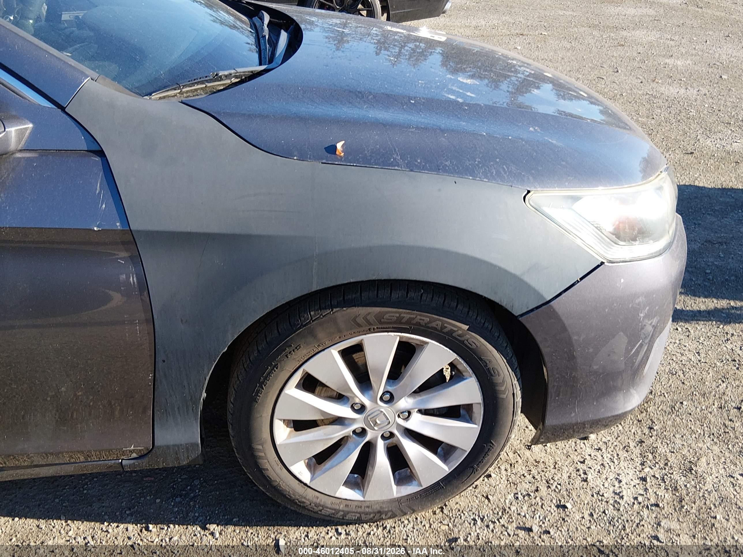 2013 Honda Accord Sdn Ex-l Gray vin: 1HGCR2F83DA158670
