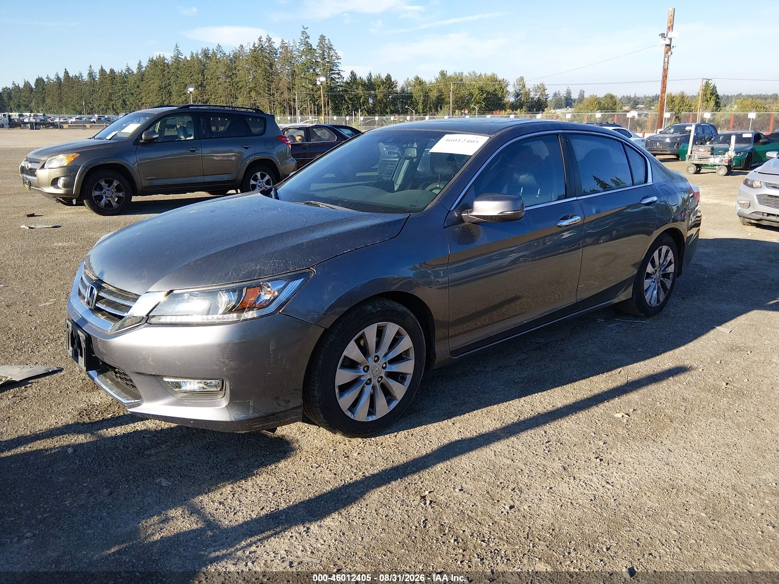 2013 Honda Accord Sdn Ex-l Gray vin: 1HGCR2F83DA158670
