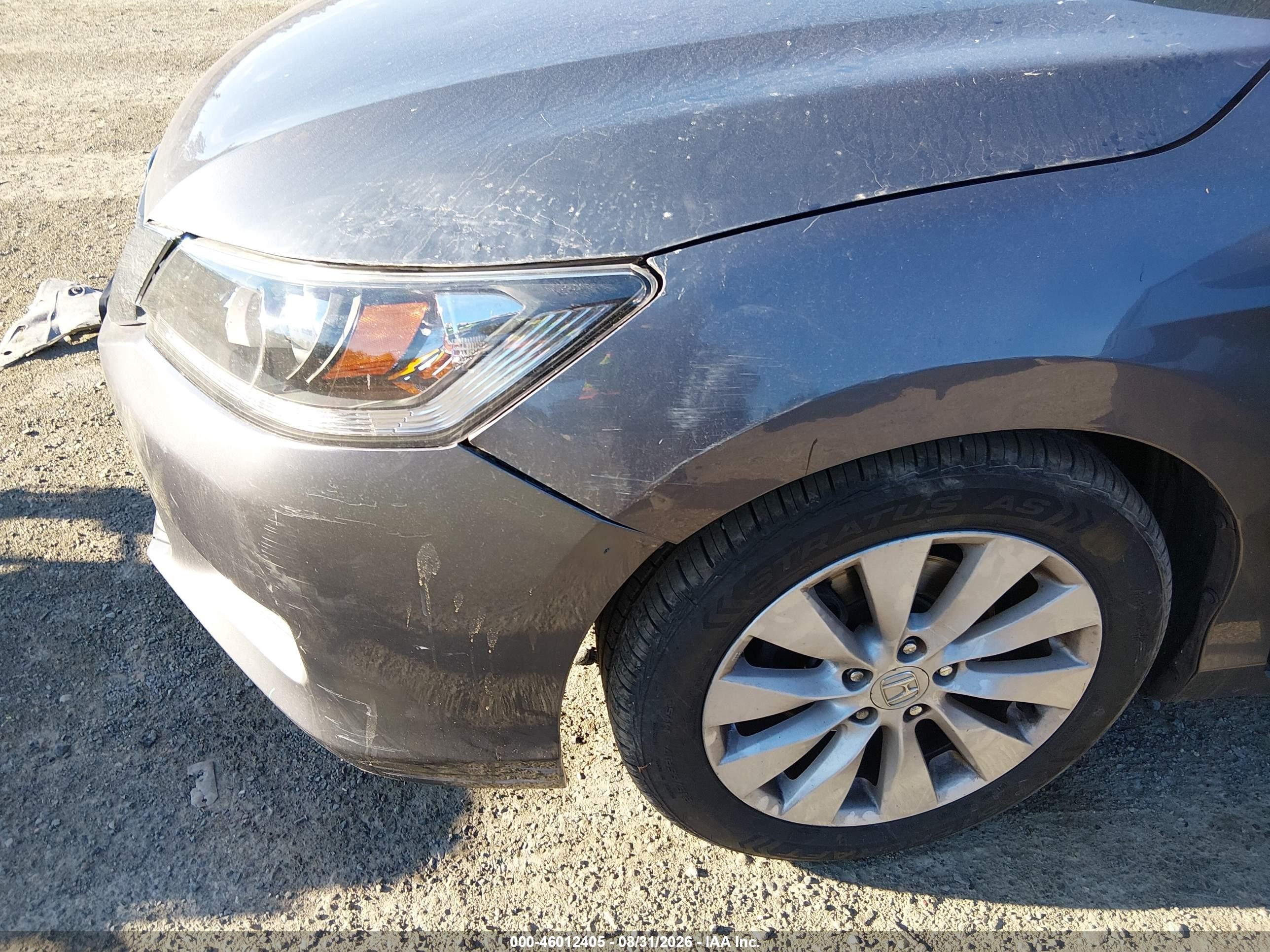 2013 Honda Accord Sdn Ex-l Gray vin: 1HGCR2F83DA158670