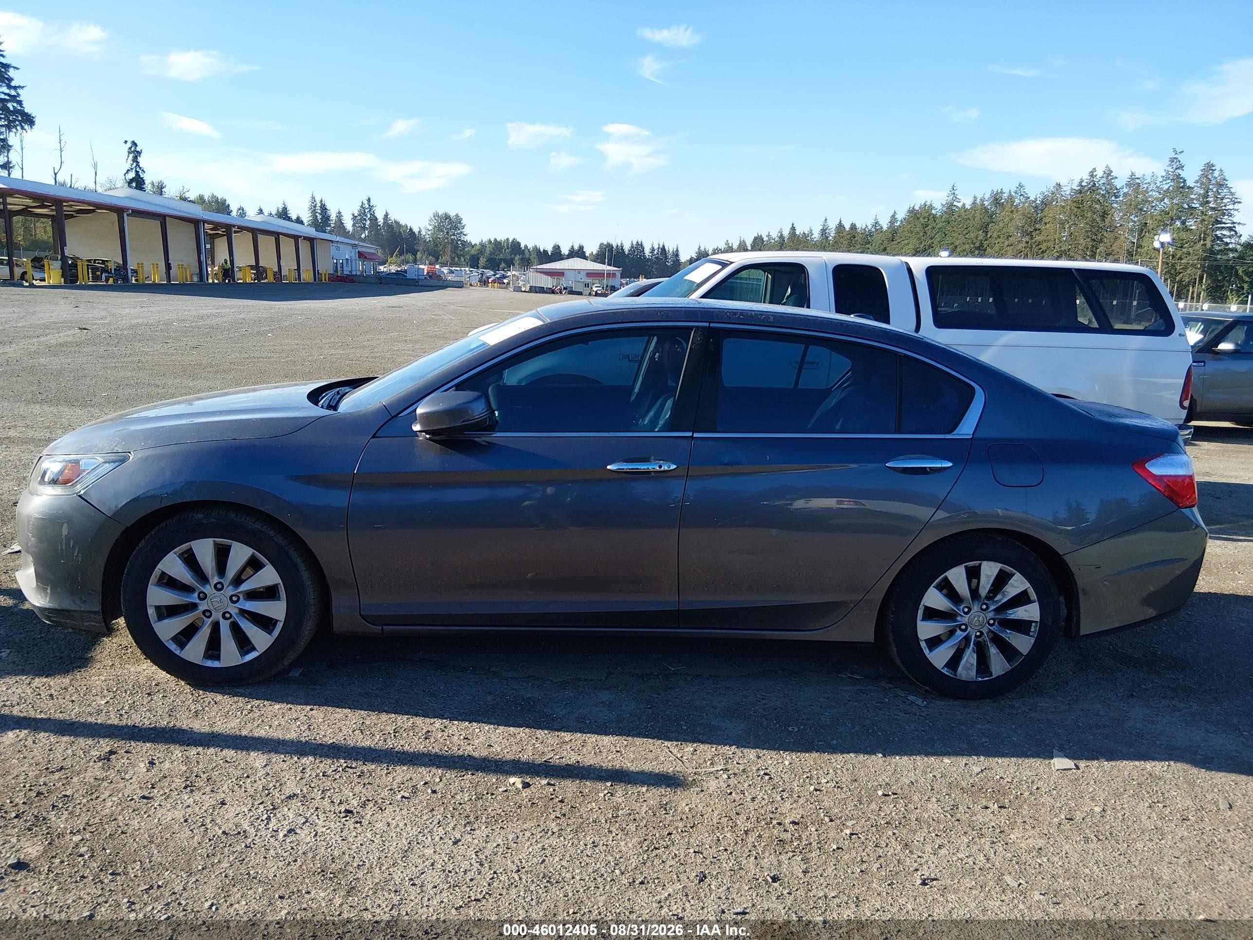 2013 Honda Accord Sdn Ex-l Gray vin: 1HGCR2F83DA158670