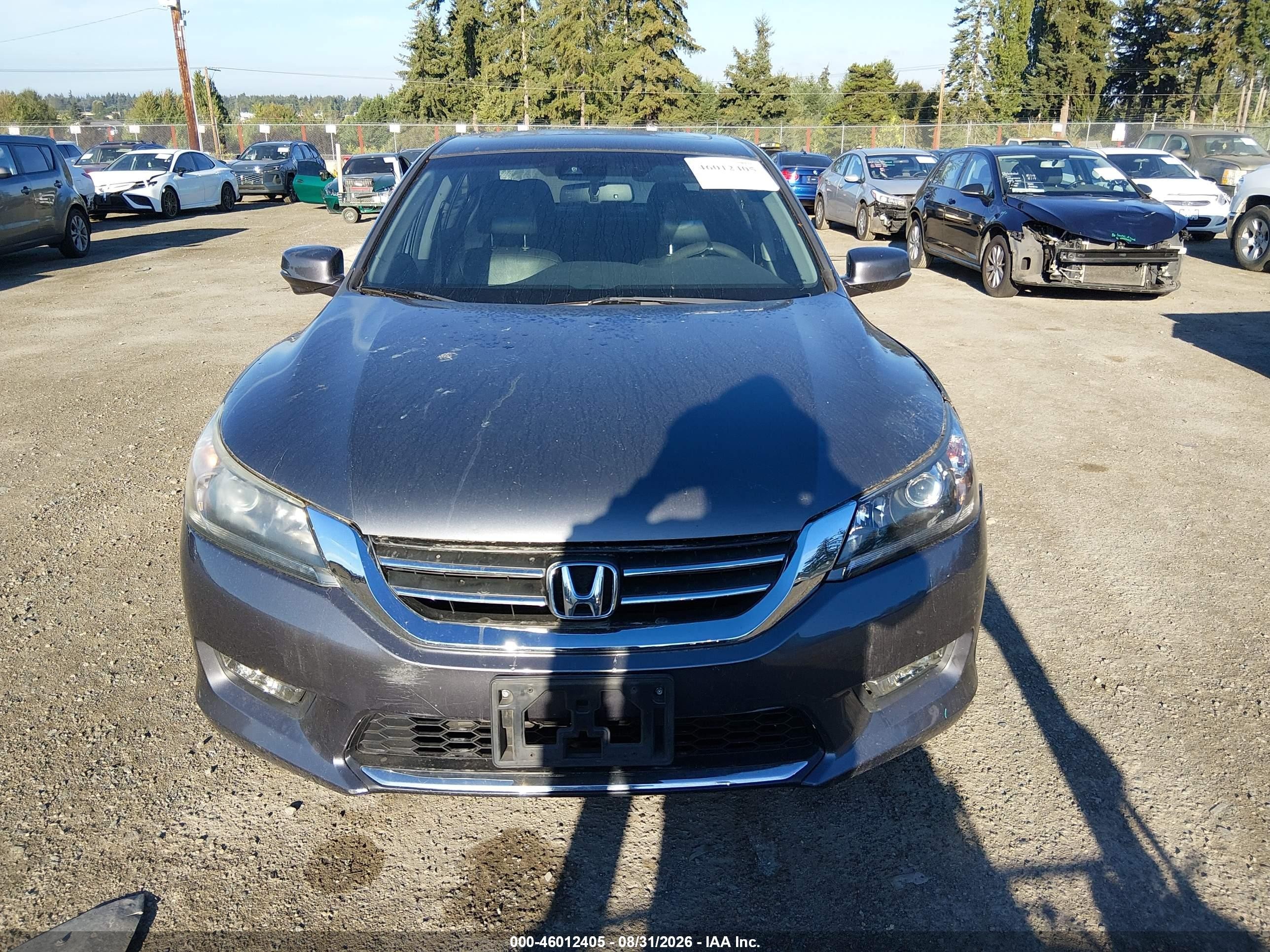 2013 Honda Accord Sdn Ex-l Gray vin: 1HGCR2F83DA158670