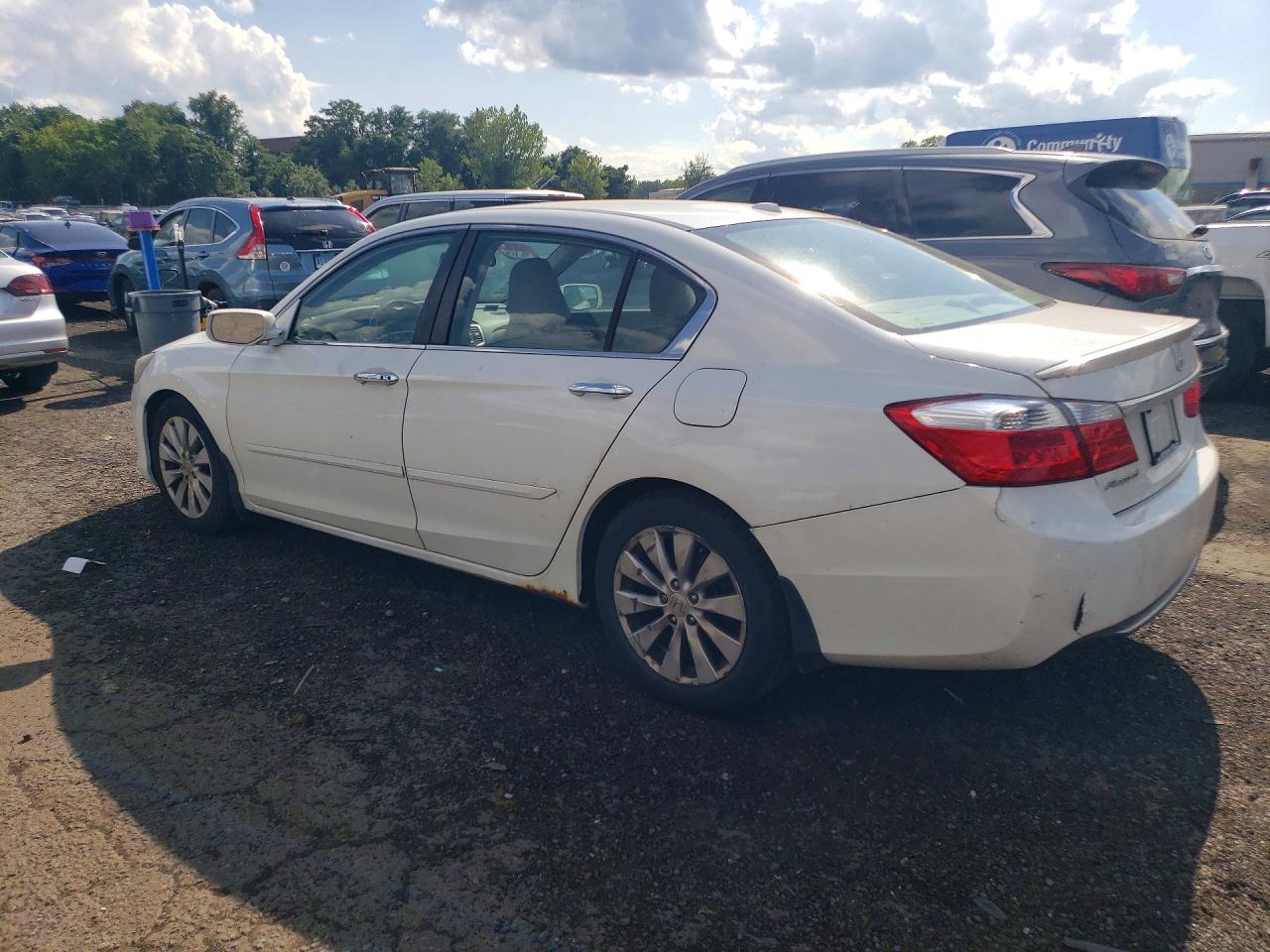 2013 Honda Accord Exl White vin: 1HGCR2F83DA173895