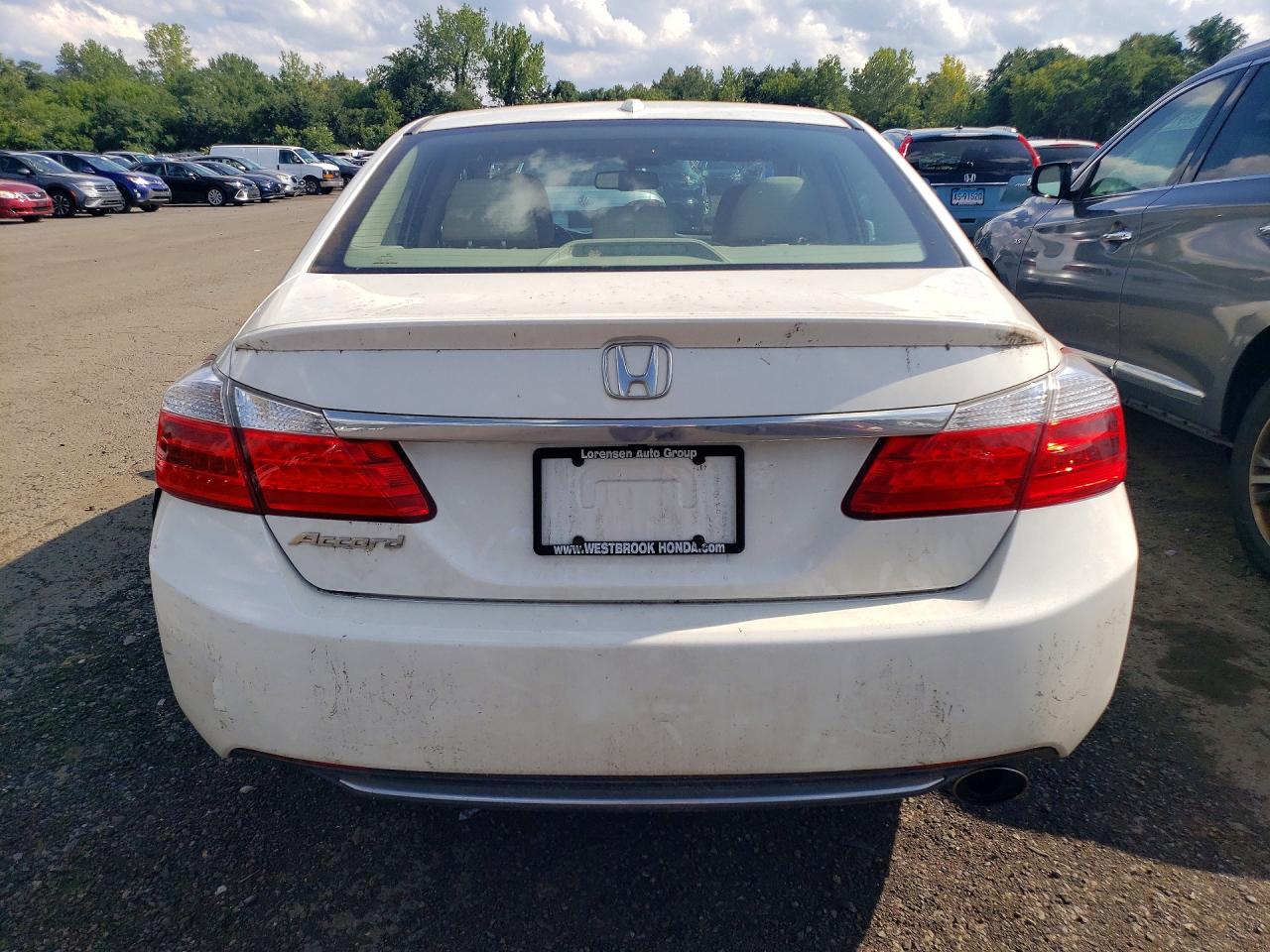 2013 Honda Accord Exl White vin: 1HGCR2F83DA173895