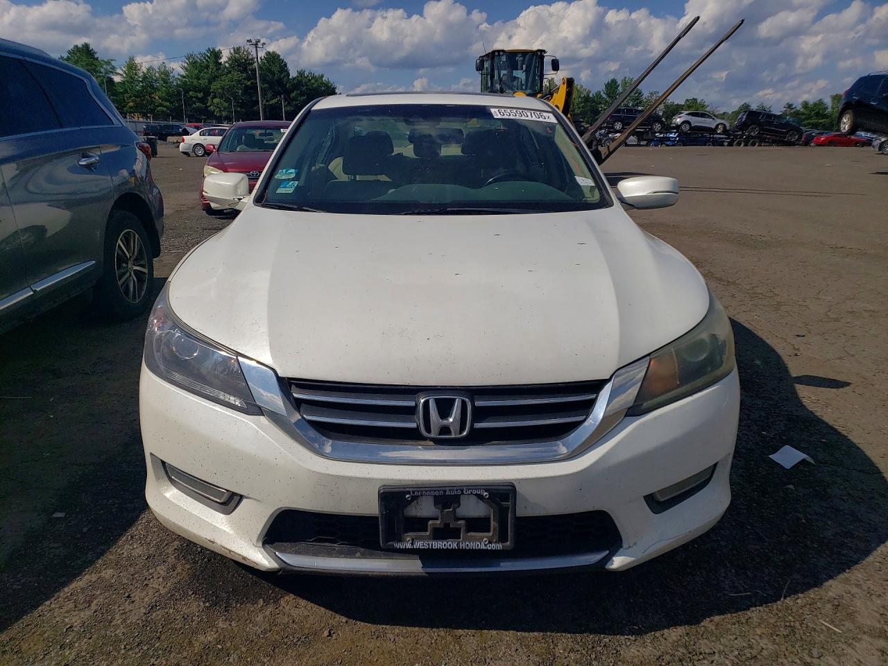 2013 Honda Accord Exl White vin: 1HGCR2F83DA173895