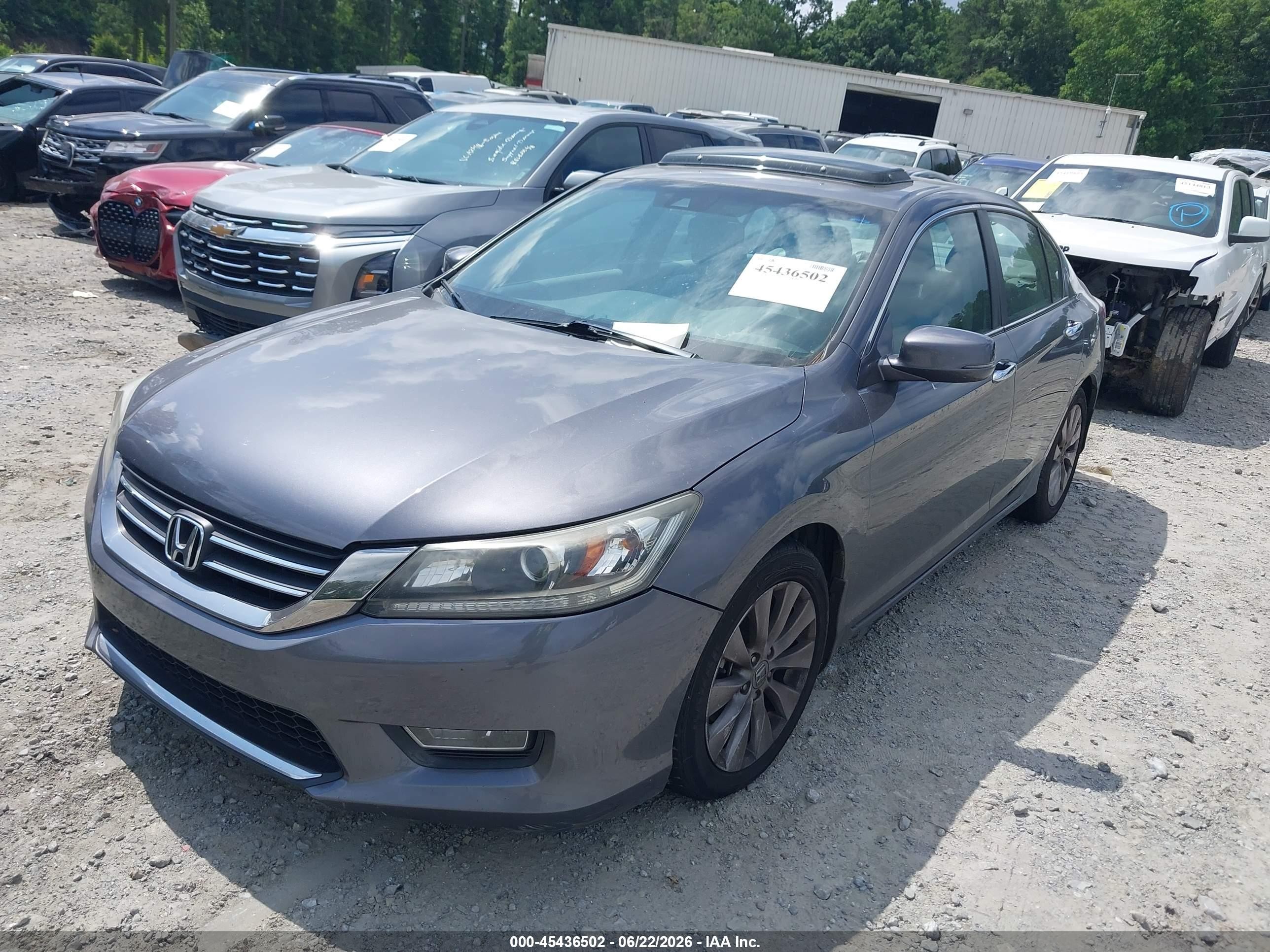 2013 Honda Accord Ex-l Gray vin: 1HGCR2F83DA182113
