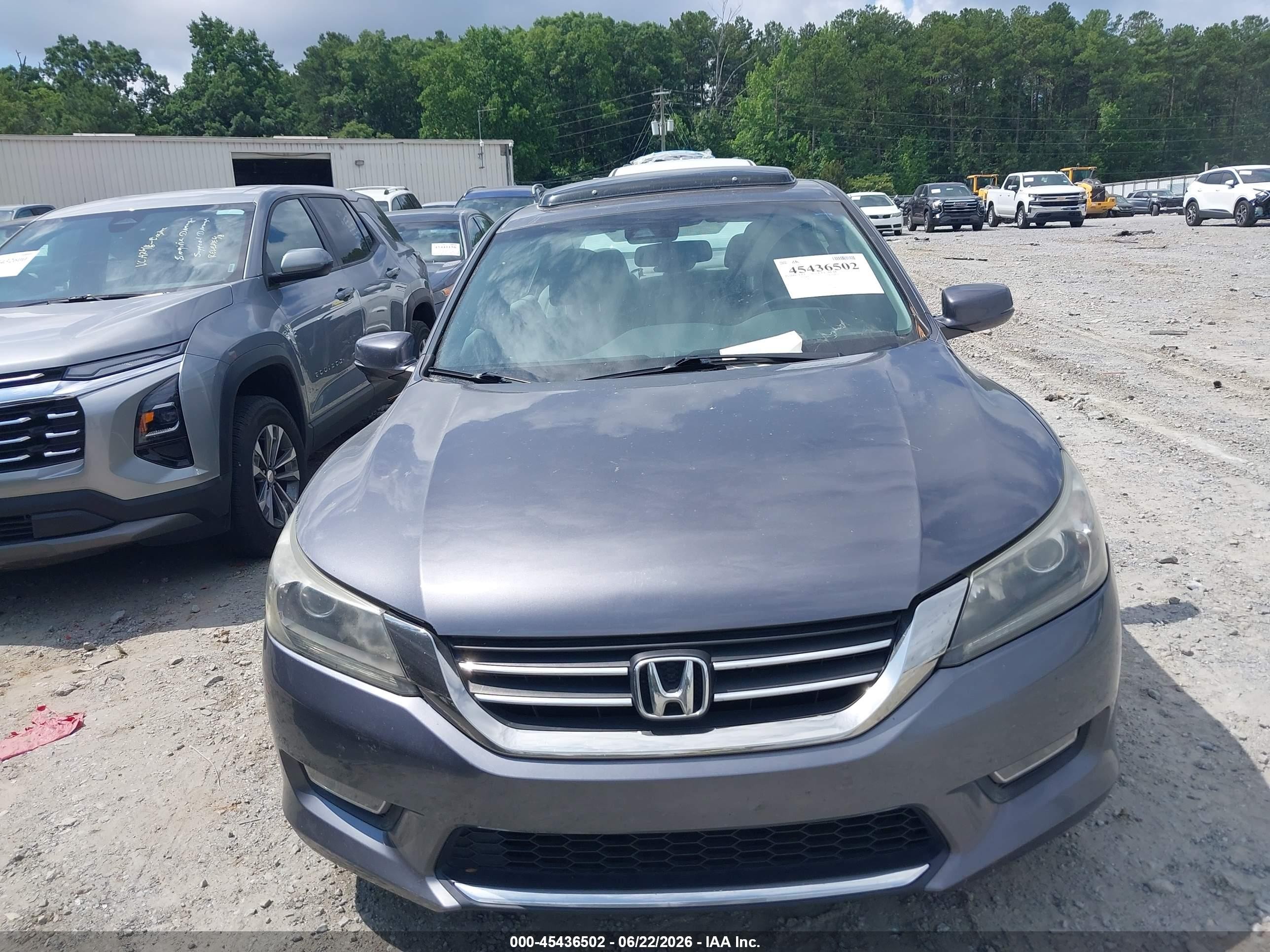 2013 Honda Accord Ex-l Gray vin: 1HGCR2F83DA182113