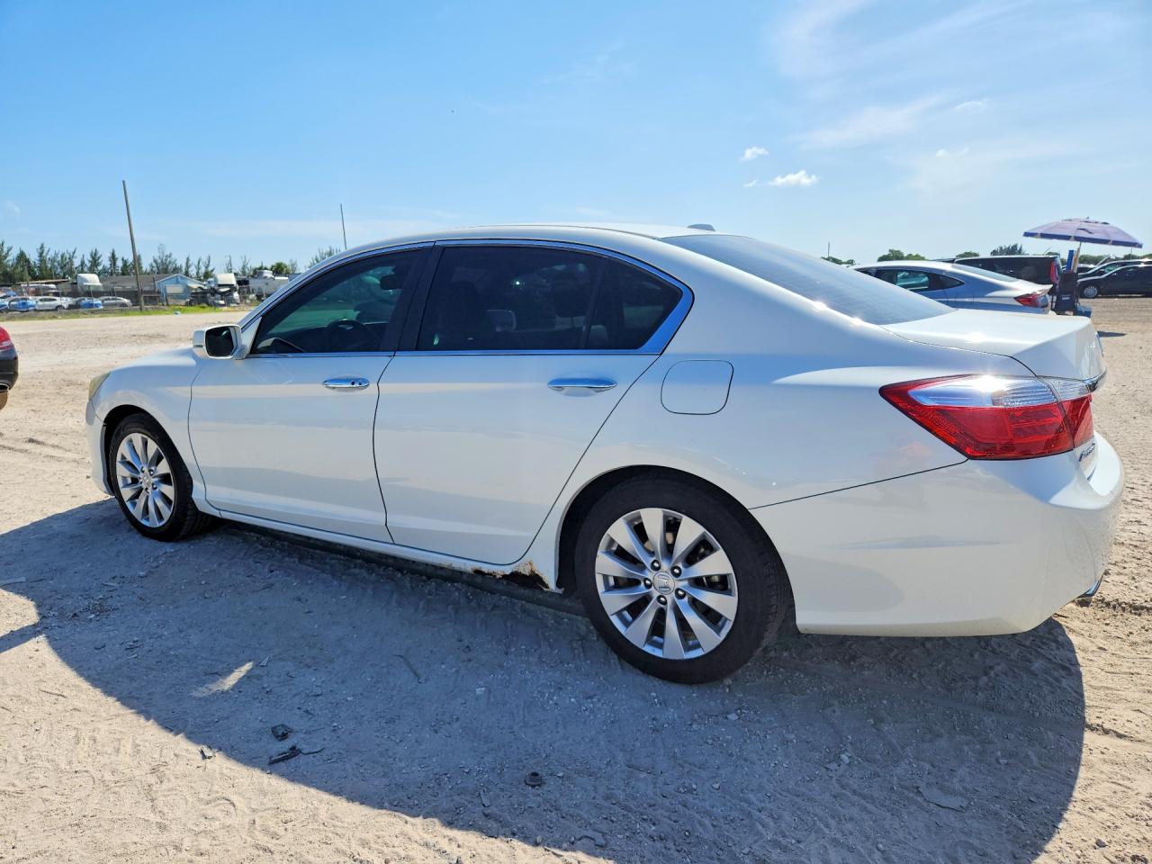 2013 Honda Accord Exl White vin: 1HGCR2F83DA190888