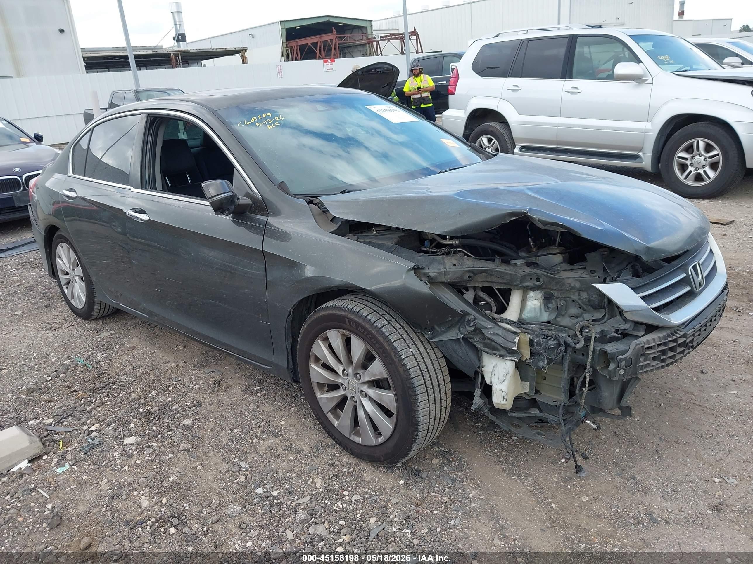 2013 Honda Accord Ex-l Gray vin: 1HGCR2F83DA192852