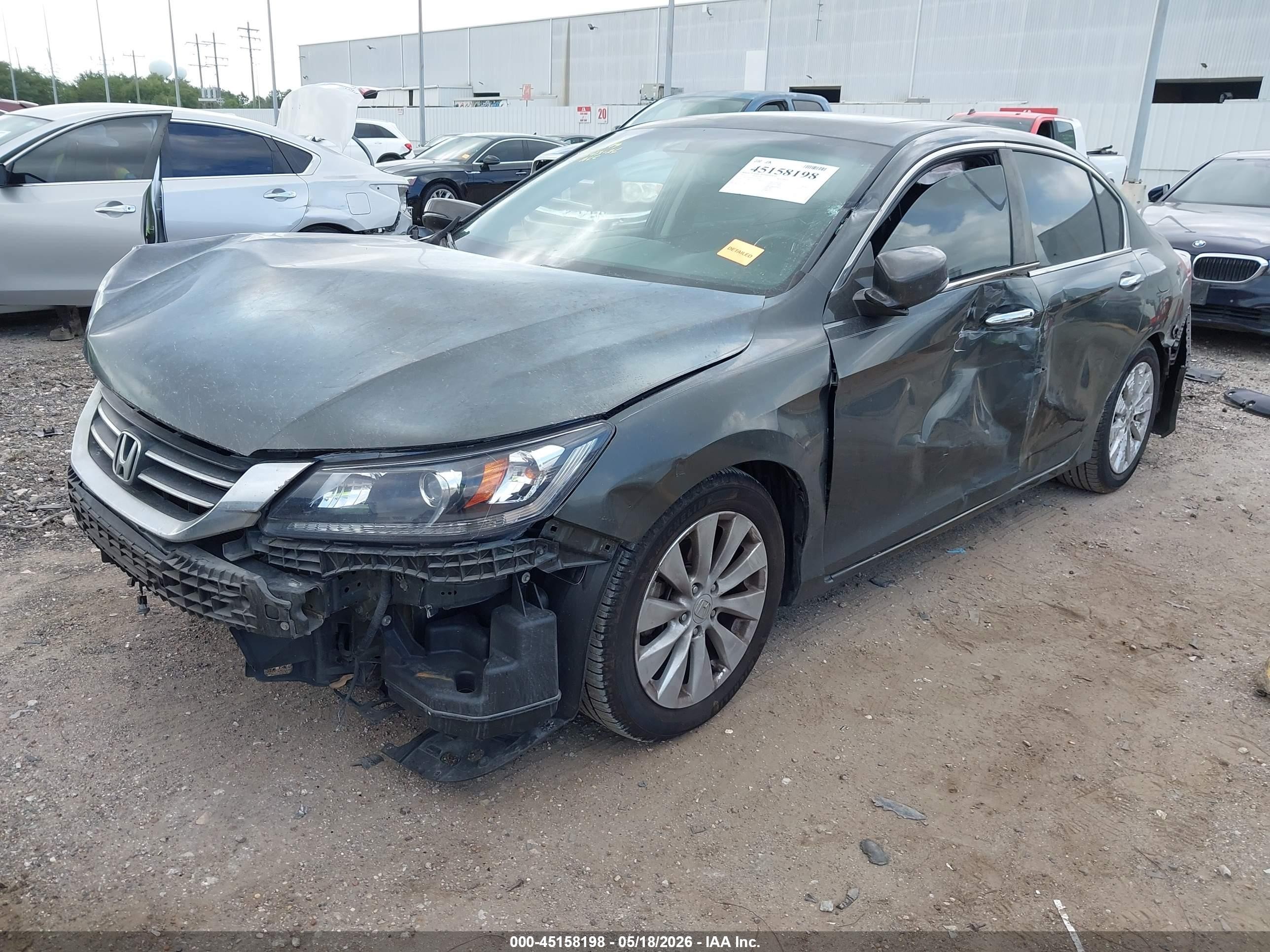 2013 Honda Accord Ex-l Gray vin: 1HGCR2F83DA192852