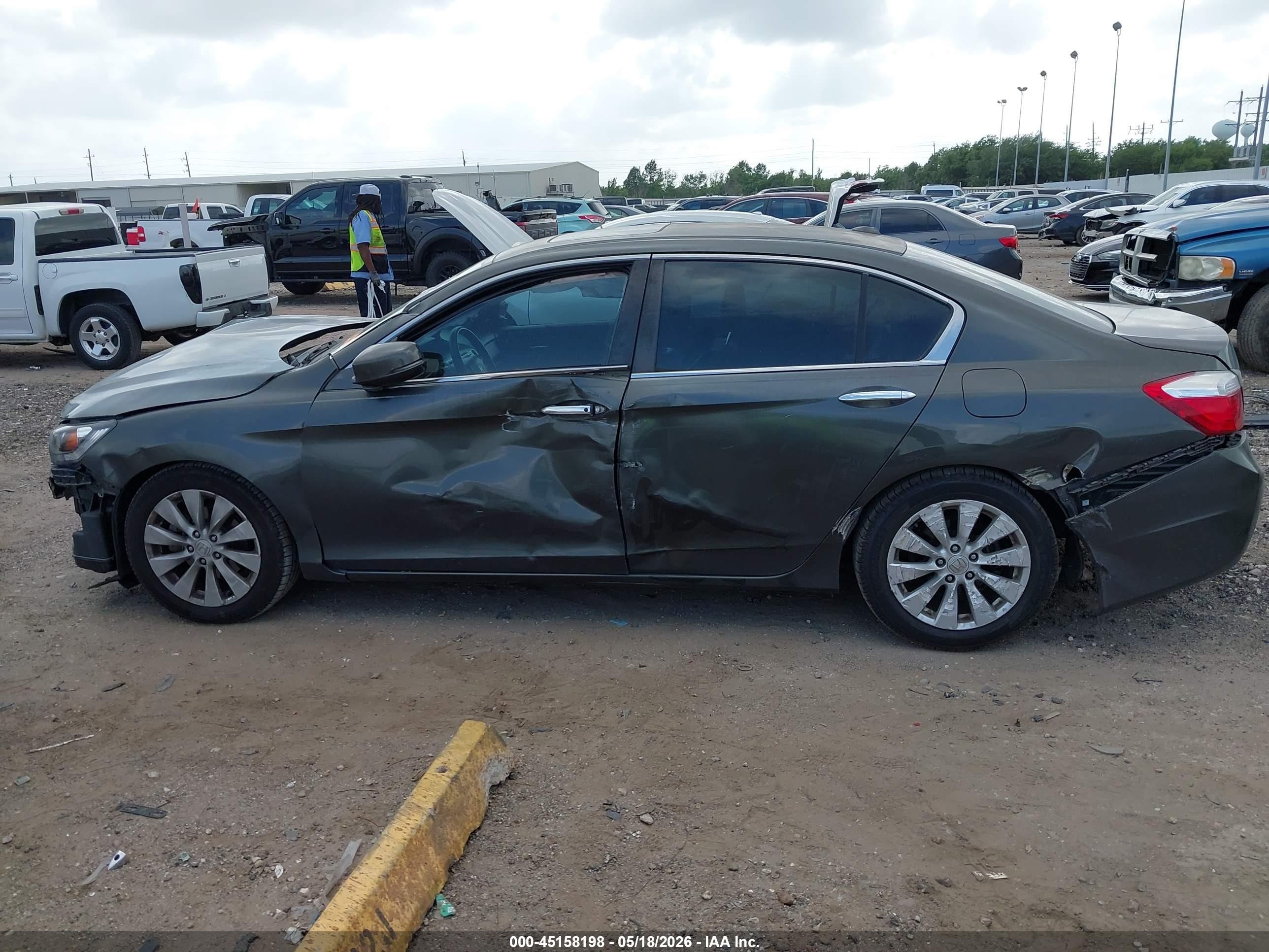 2013 Honda Accord Ex-l Gray vin: 1HGCR2F83DA192852