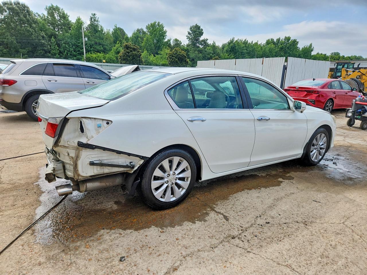 2013 Honda Accord Exl White vin: 1HGCR2F83DA194195