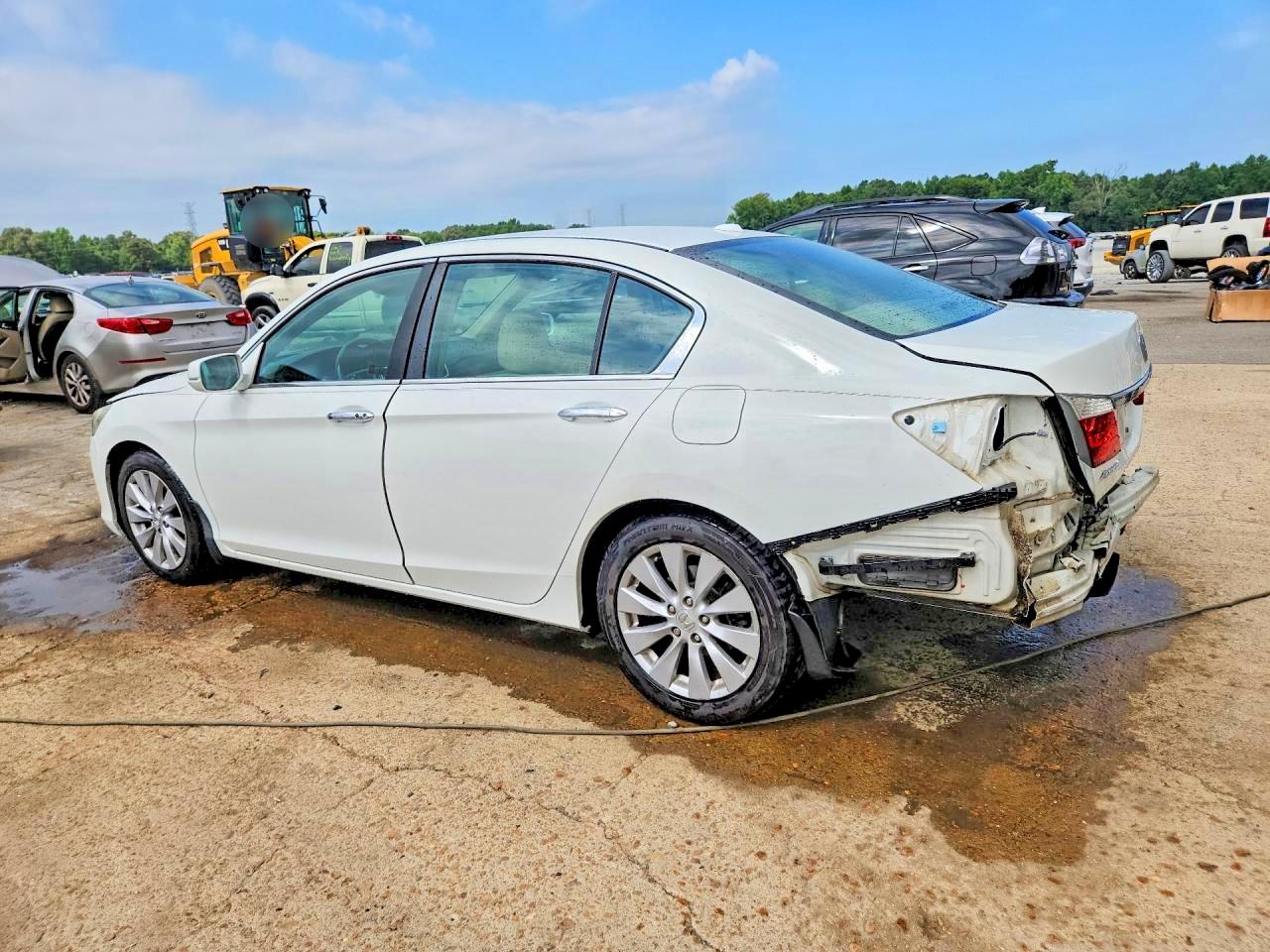 2013 Honda Accord Exl White vin: 1HGCR2F83DA194195