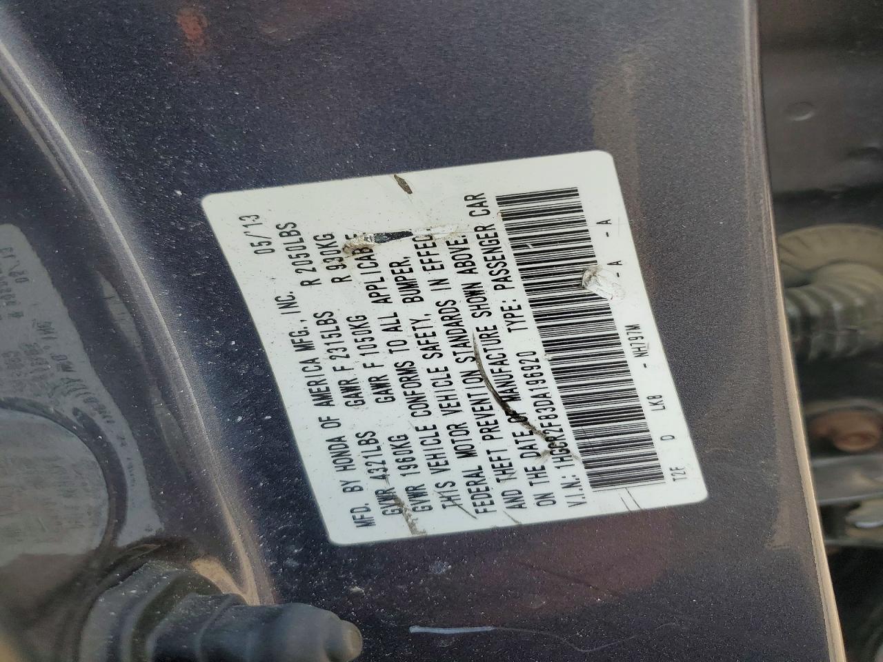2013 Honda Accord Exl Gray vin: 1HGCR2F83DA196920