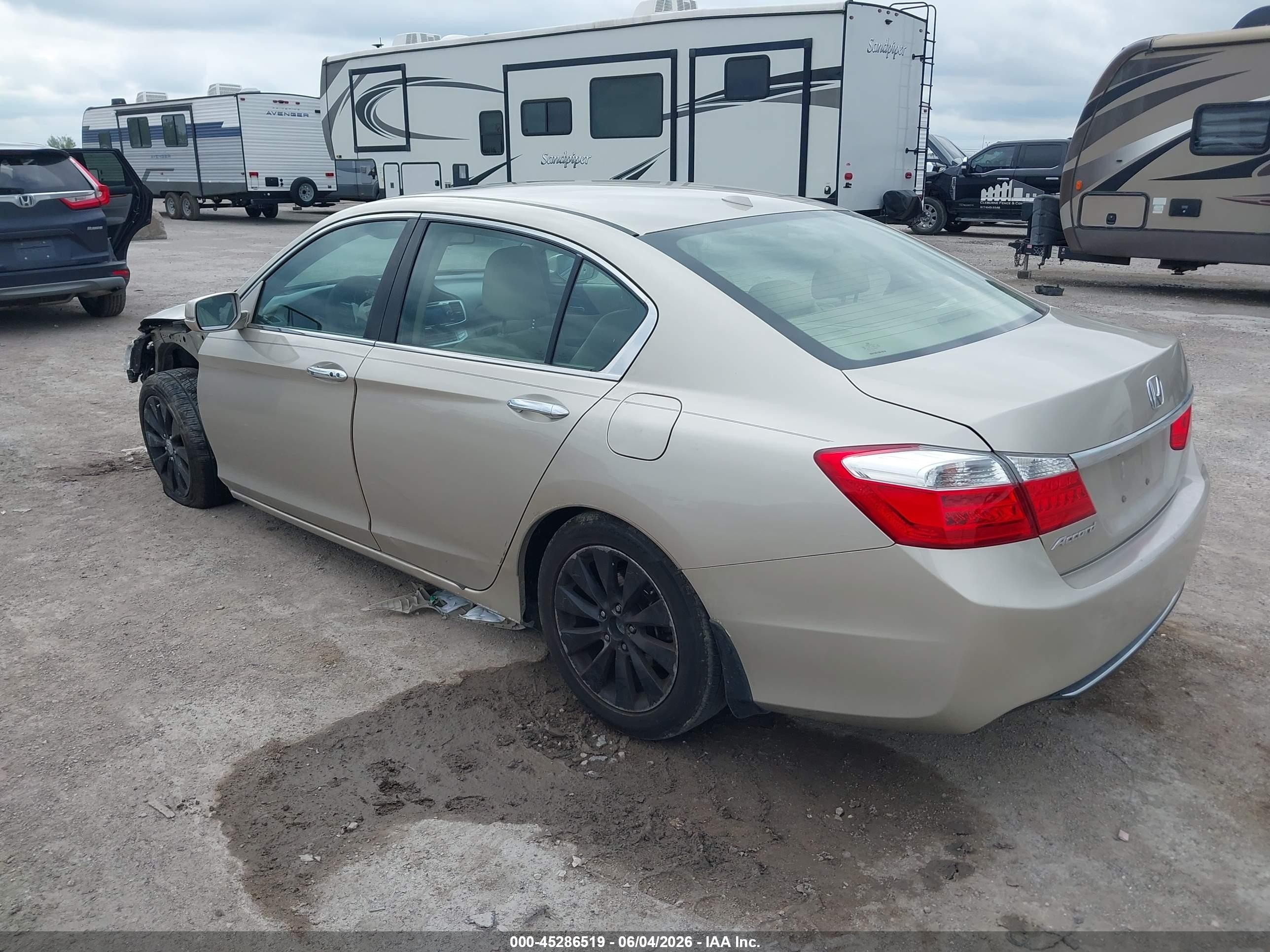 2013 Honda Accord Ex-l Бежевый vin: 1HGCR2F83DA198750
