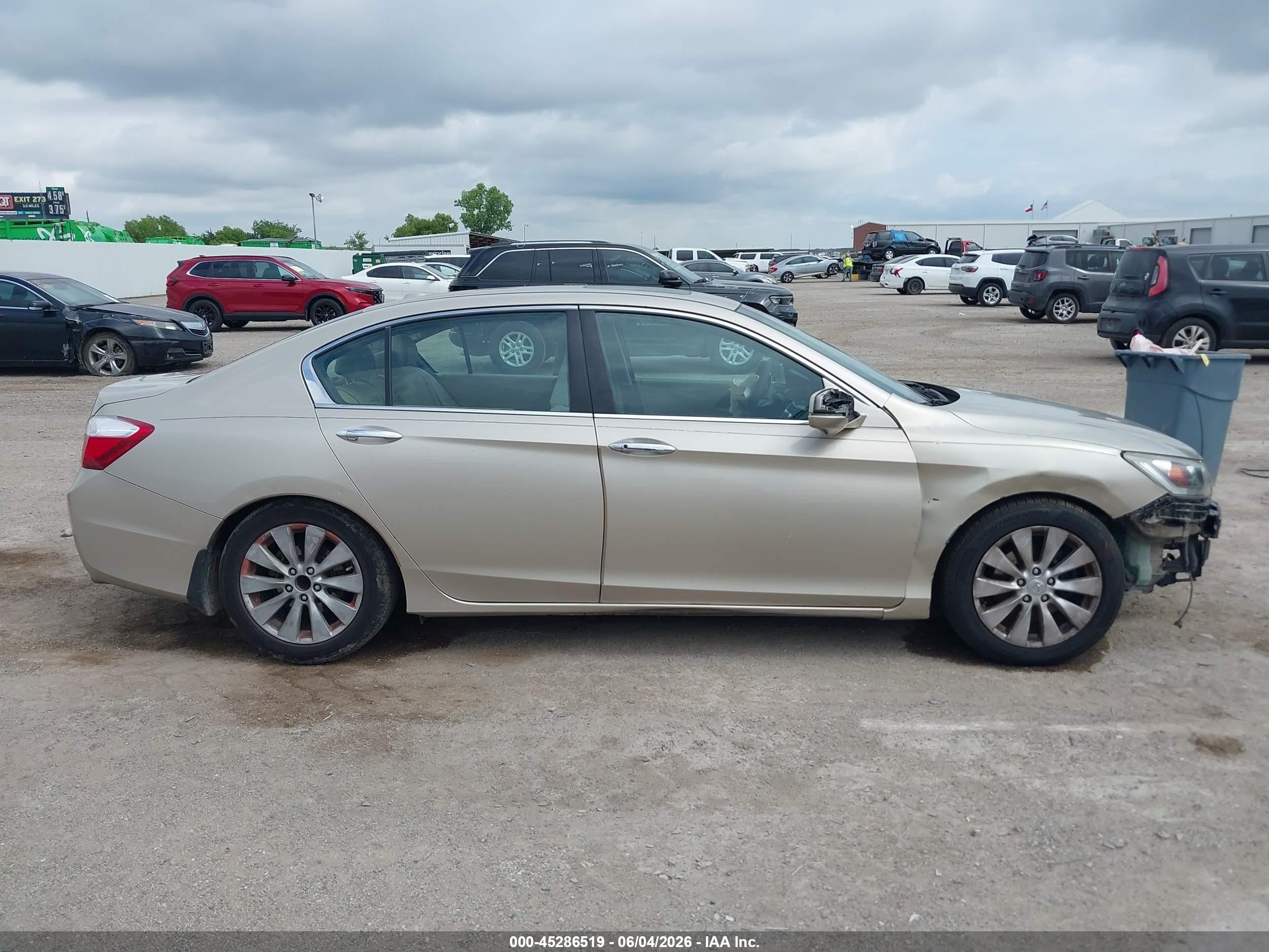 2013 Honda Accord Ex-l Бежевый vin: 1HGCR2F83DA198750