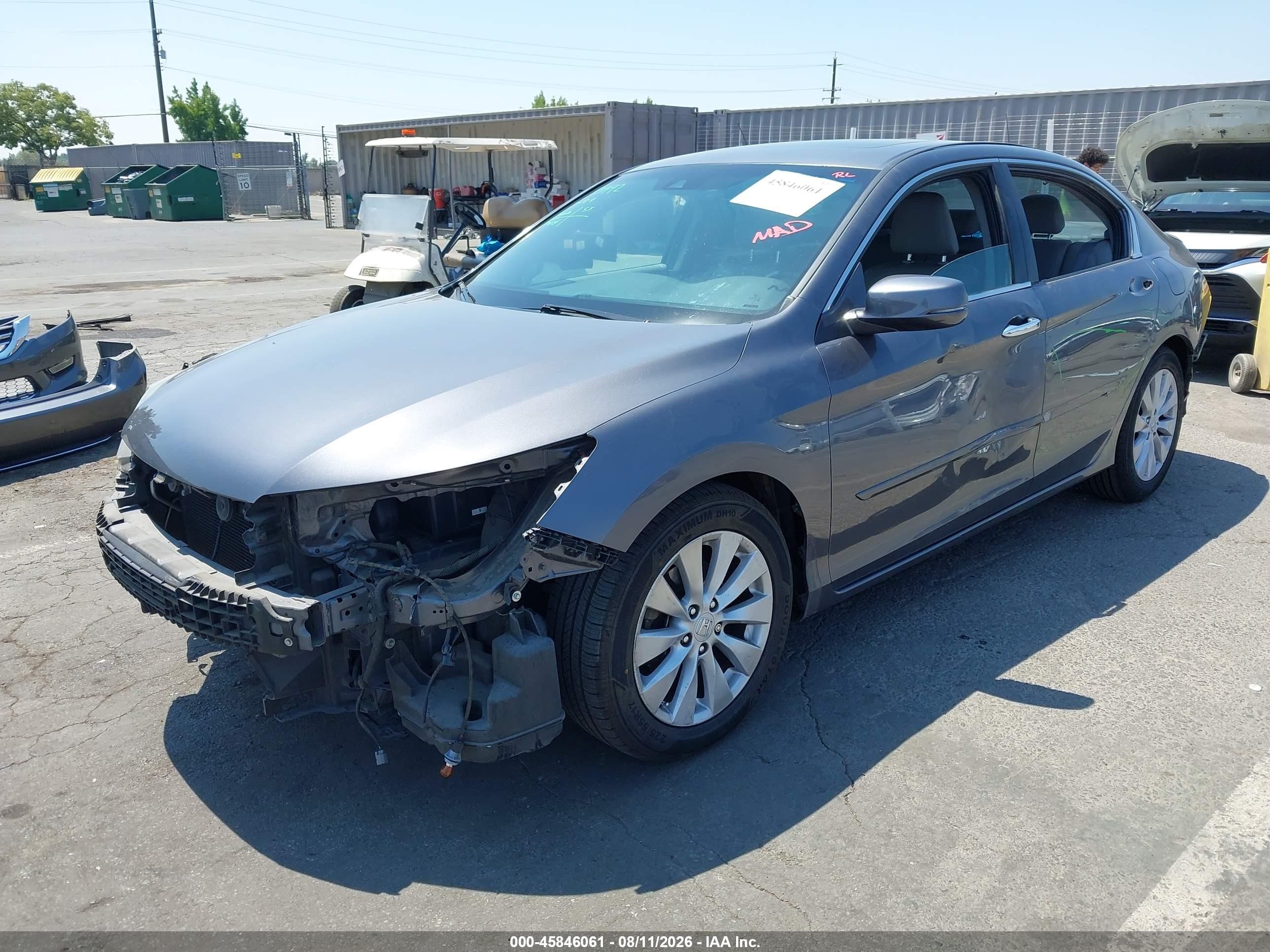2013 Honda Accord Ex-l Gray vin: 1HGCR2F83DA248661