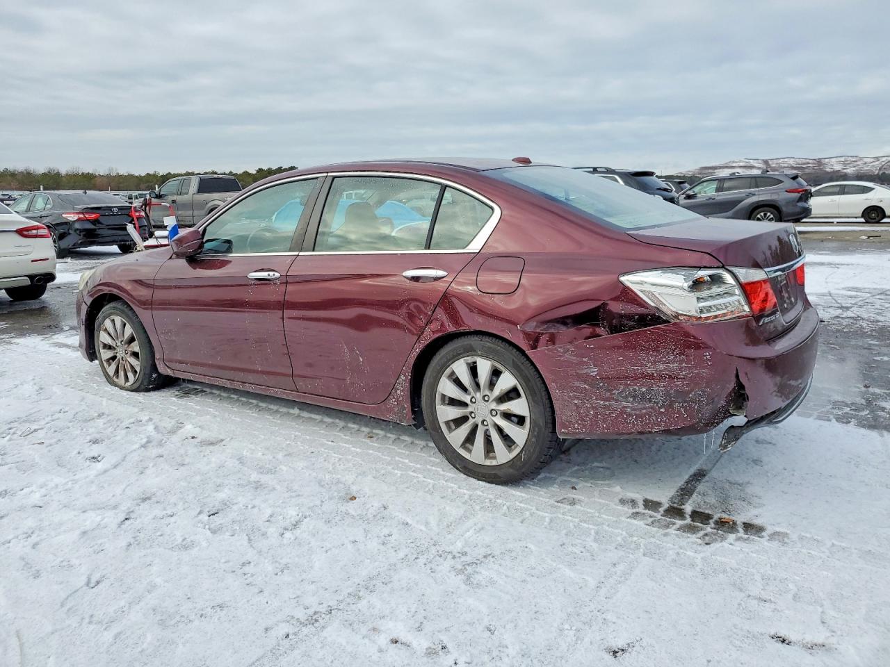 2013 Honda Accord Exl Maroon vin: 1HGCR2F83DA254315